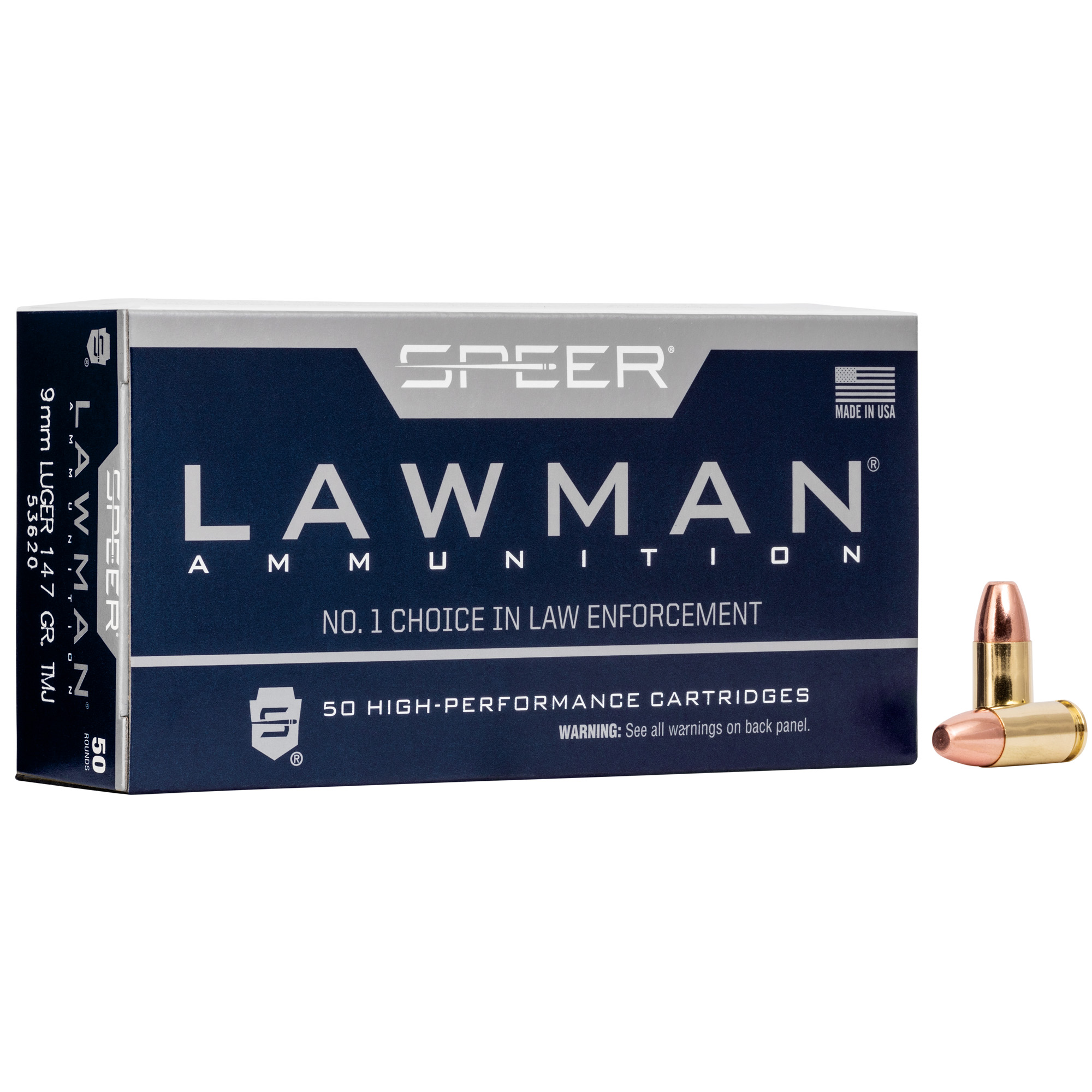 Spr Lawman 9mm 147 Grain TMJ 50/1000 bulk ammo product image