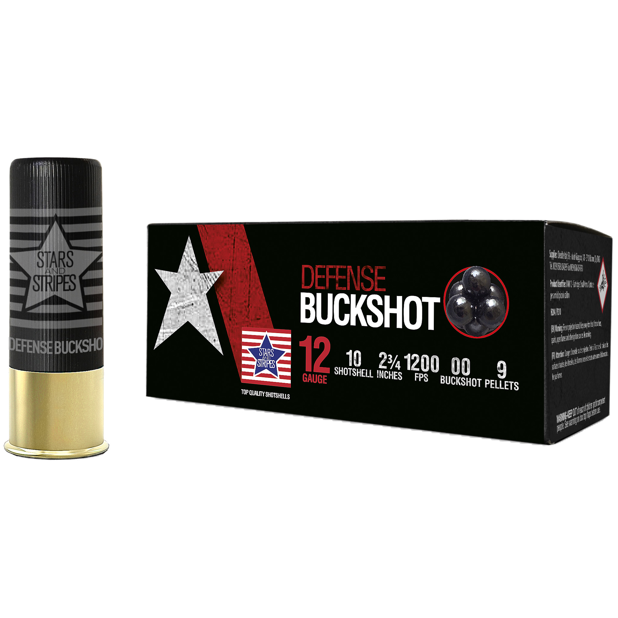 Stars 12 Gauge 00bck Shtshl 9 Pellets 10/250 bulk ammo product image