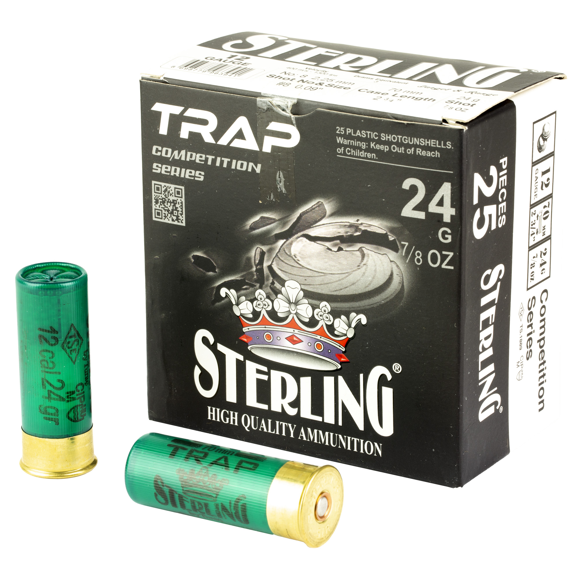 Sterling Comp 12 Gauge 2.75″ #8 25/250 bulk ammo product image