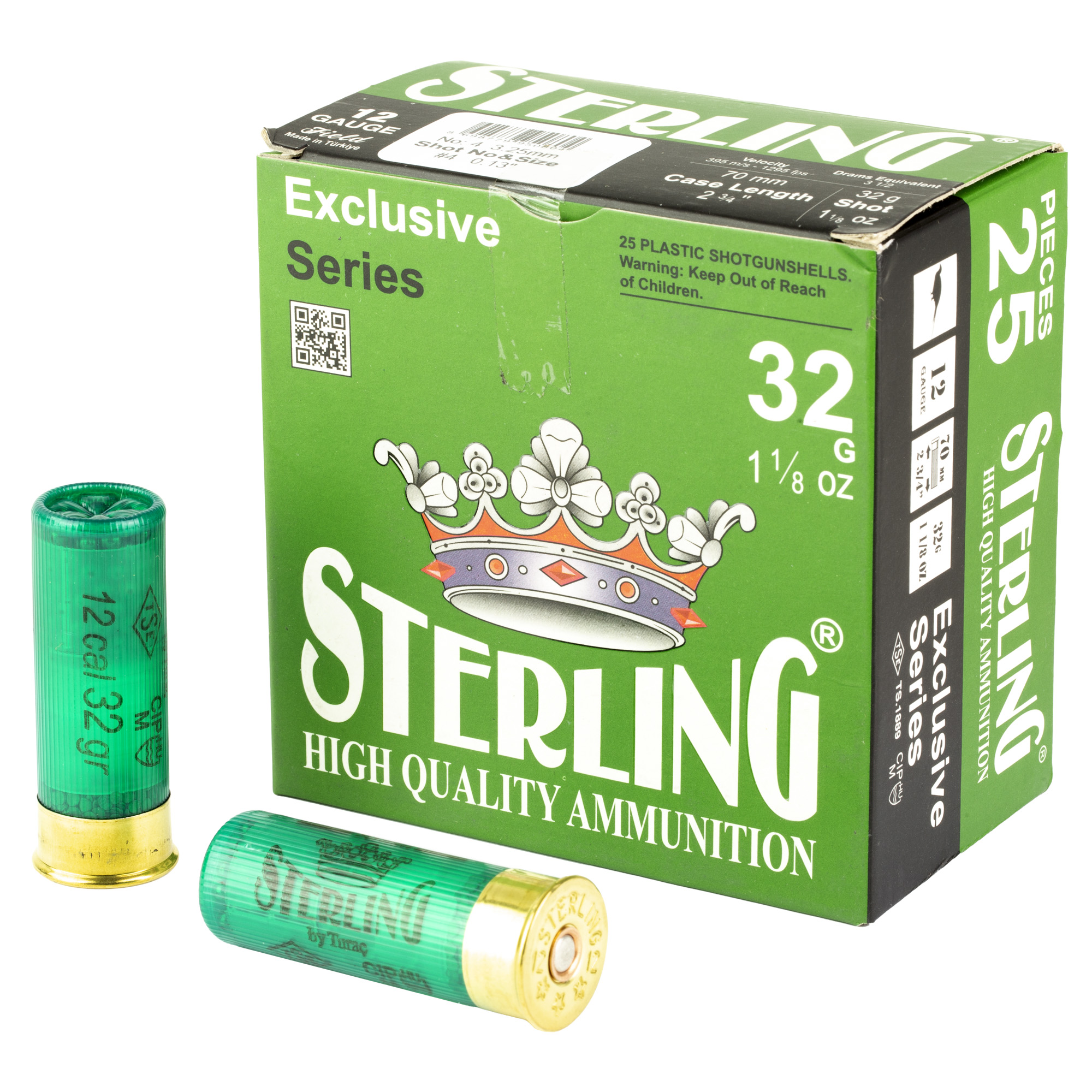 Sterling Exclsv 12 Gauge 2.75″ #4 25/250 bulk ammo product image