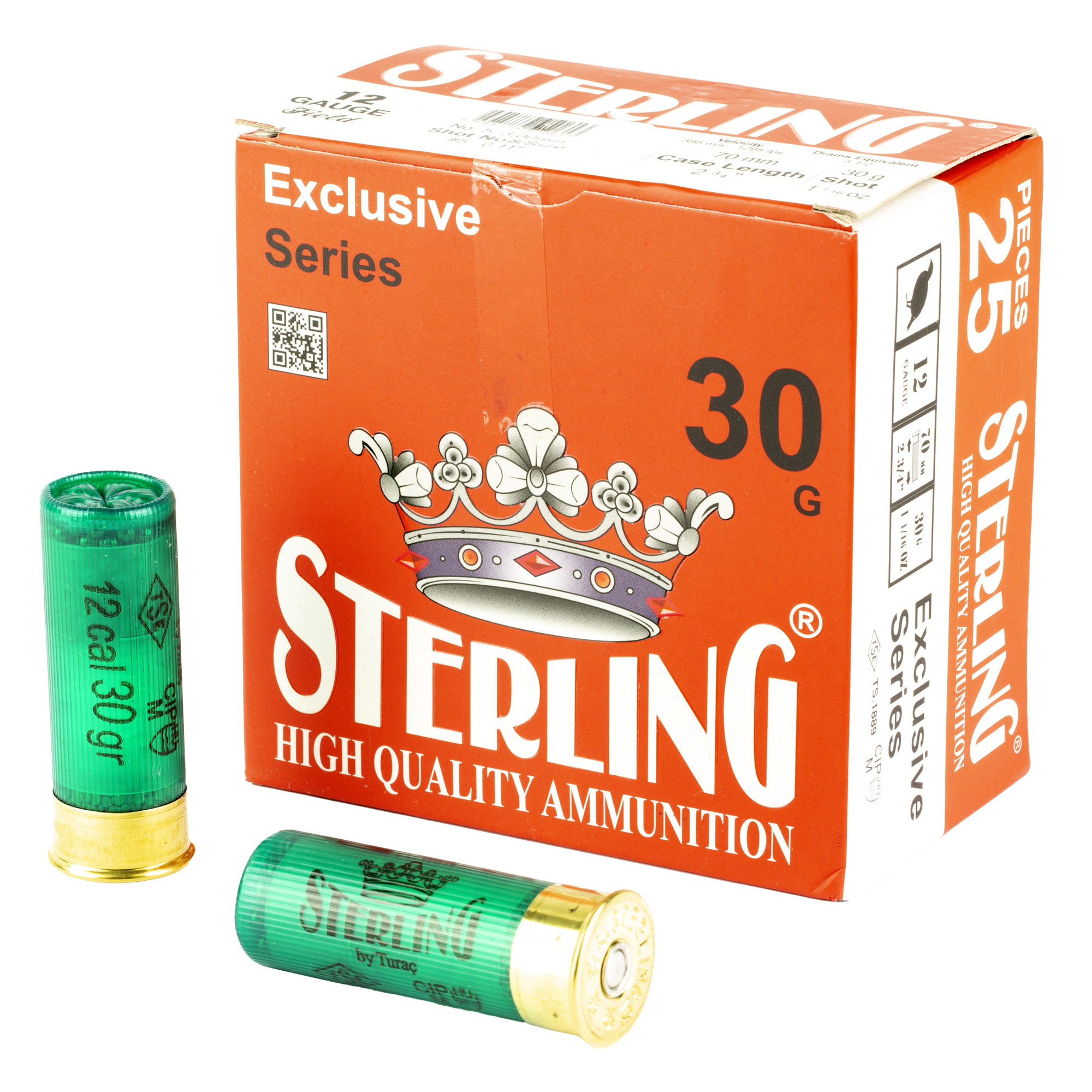 Sterling Exclsv 12 Gauge 2.75″ #5 25/250 bulk ammo product image