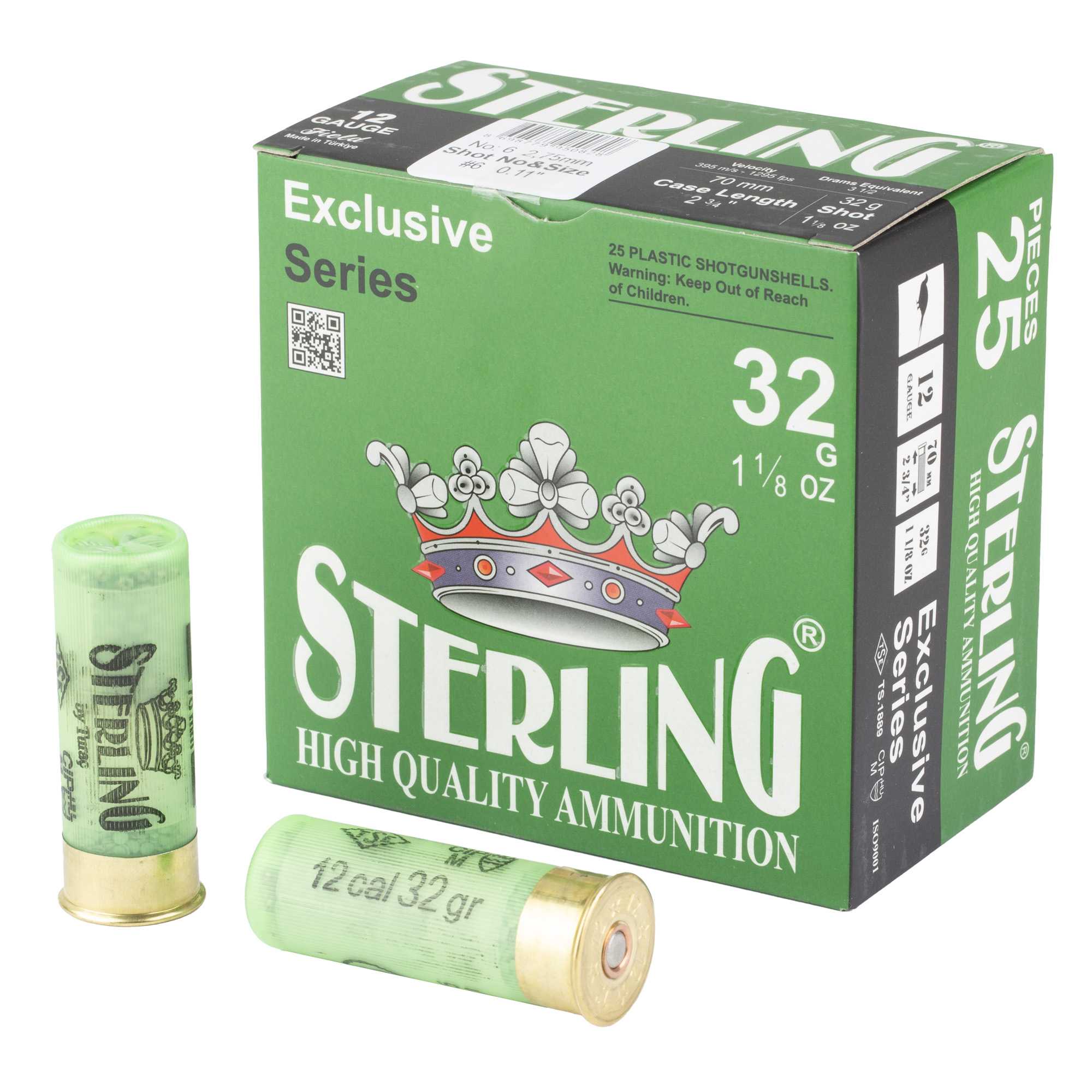 Sterling Exclsv 12 Gauge 2.75″ #6 25/250 bulk ammo product image