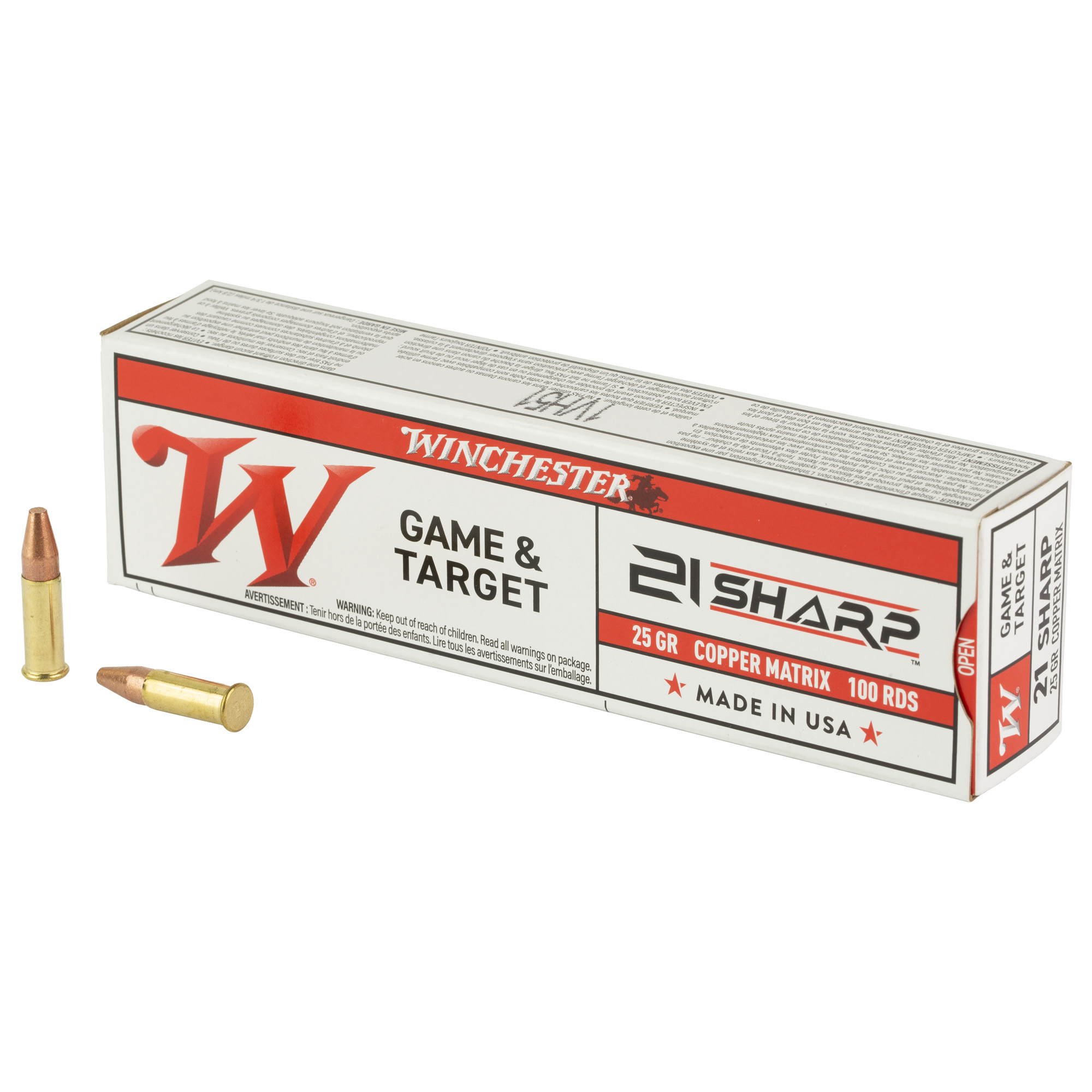 Winchester 21 Sharp Game&trgt 25 Grain 100/2000 bulk ammo product image