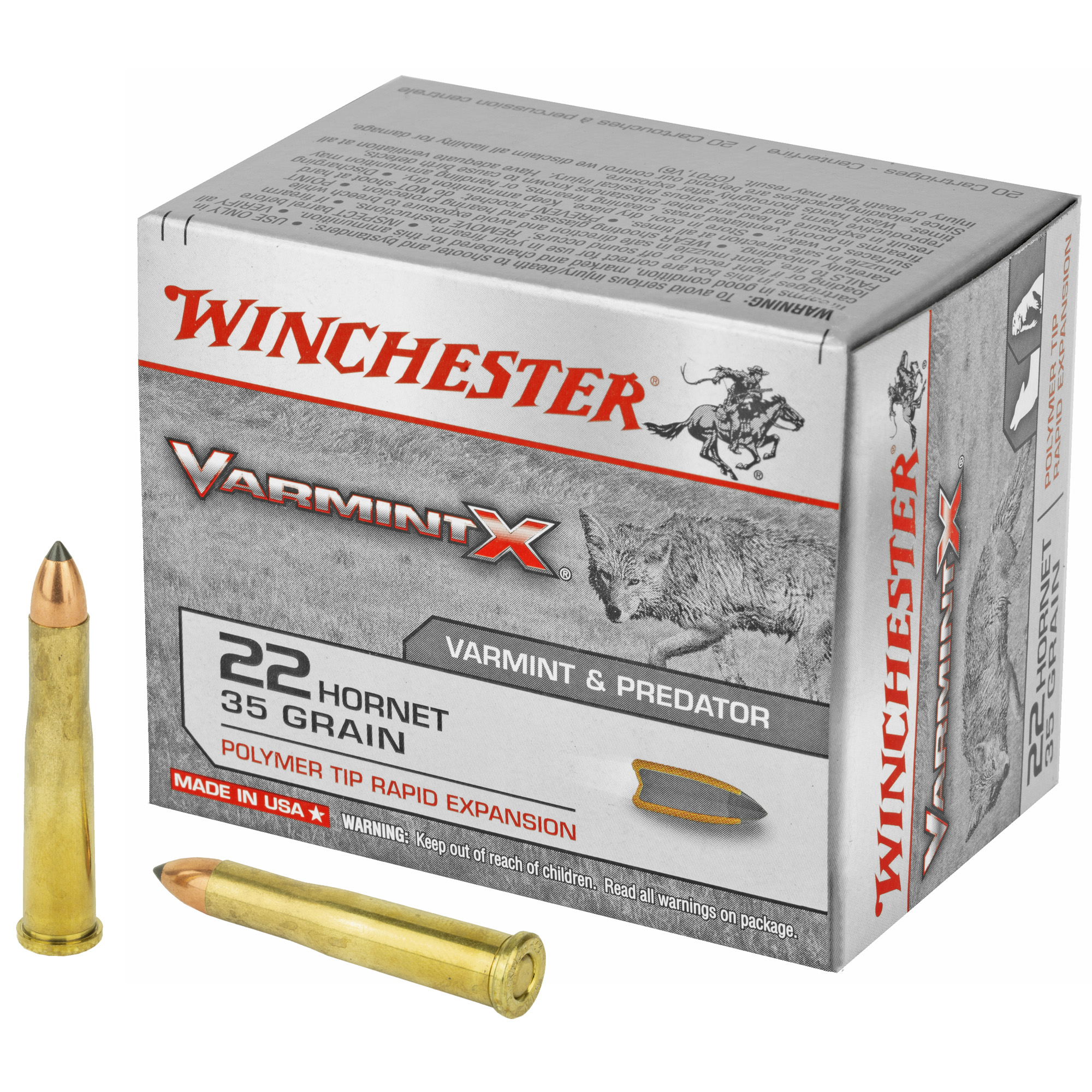 Winchester 22 Hornet 35 Grain Varmint Xp 20/200 bulk ammo product image