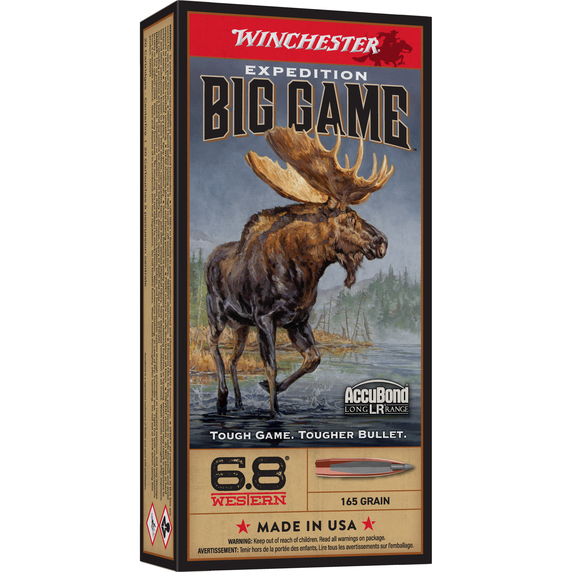 Winchester 6.8 Wstn Expd LR Ab 165 Grain 20/200 bulk ammo product image