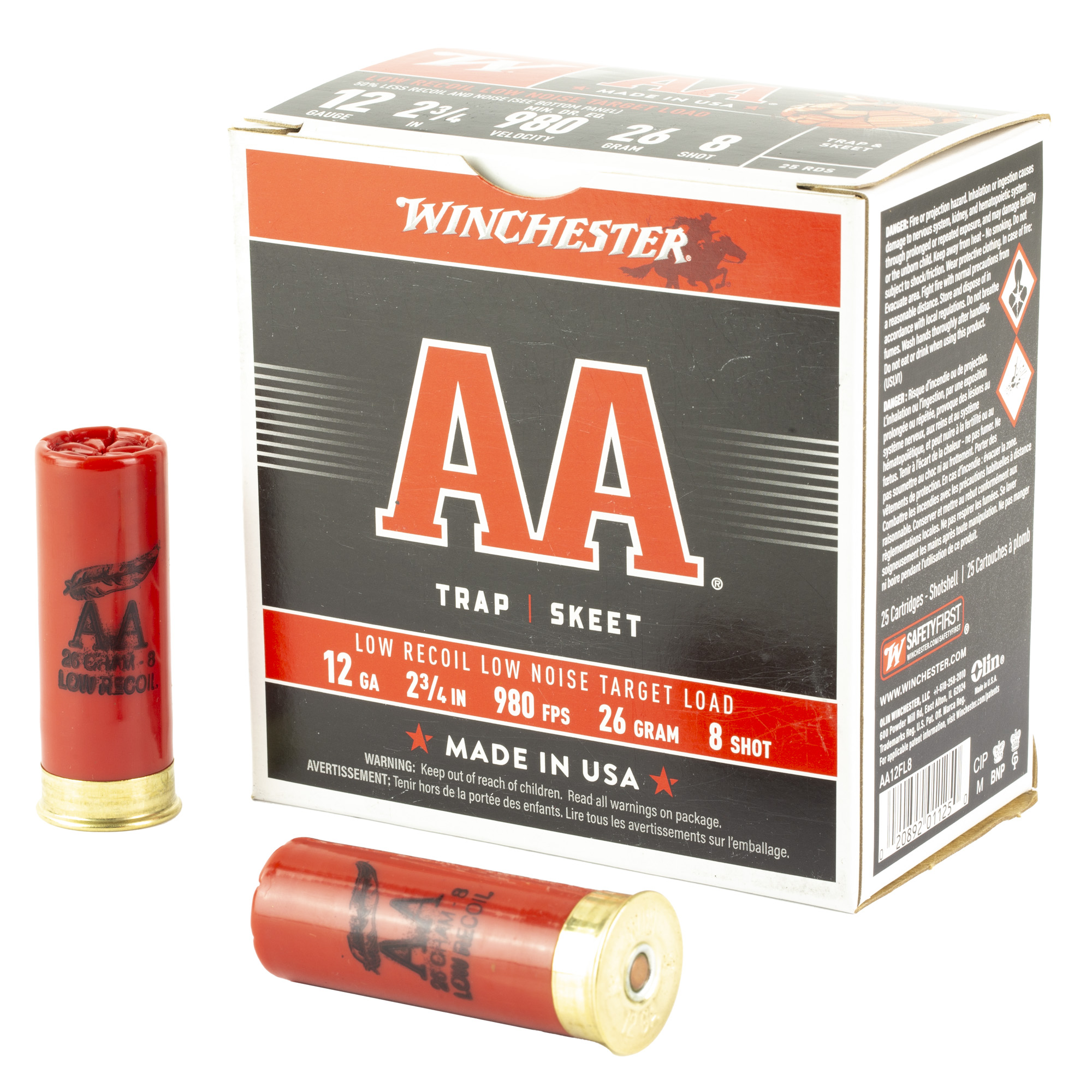 Winchester Aa 12 Gauge 2.75″ #8 25/250 bulk ammo product image