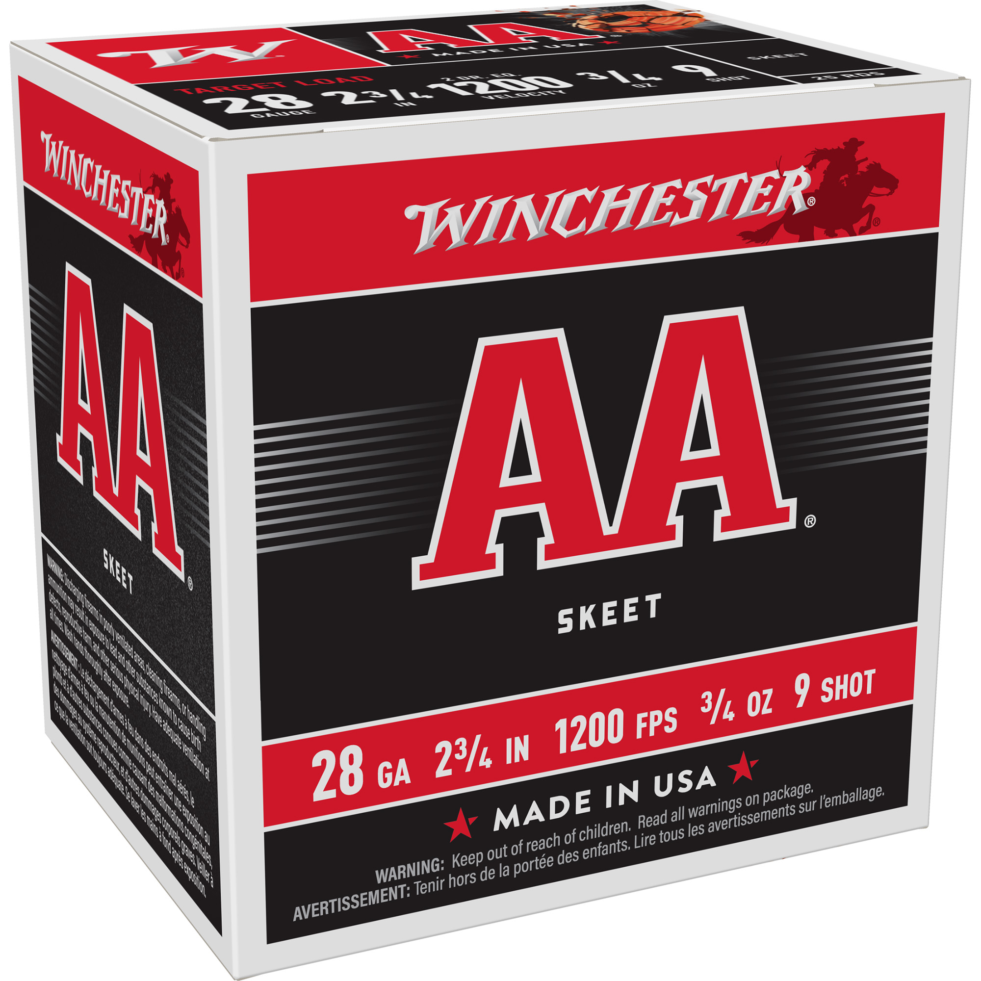 Winchester Aa 28 Gauge 2.75″ #9 25/250 bulk ammo product image