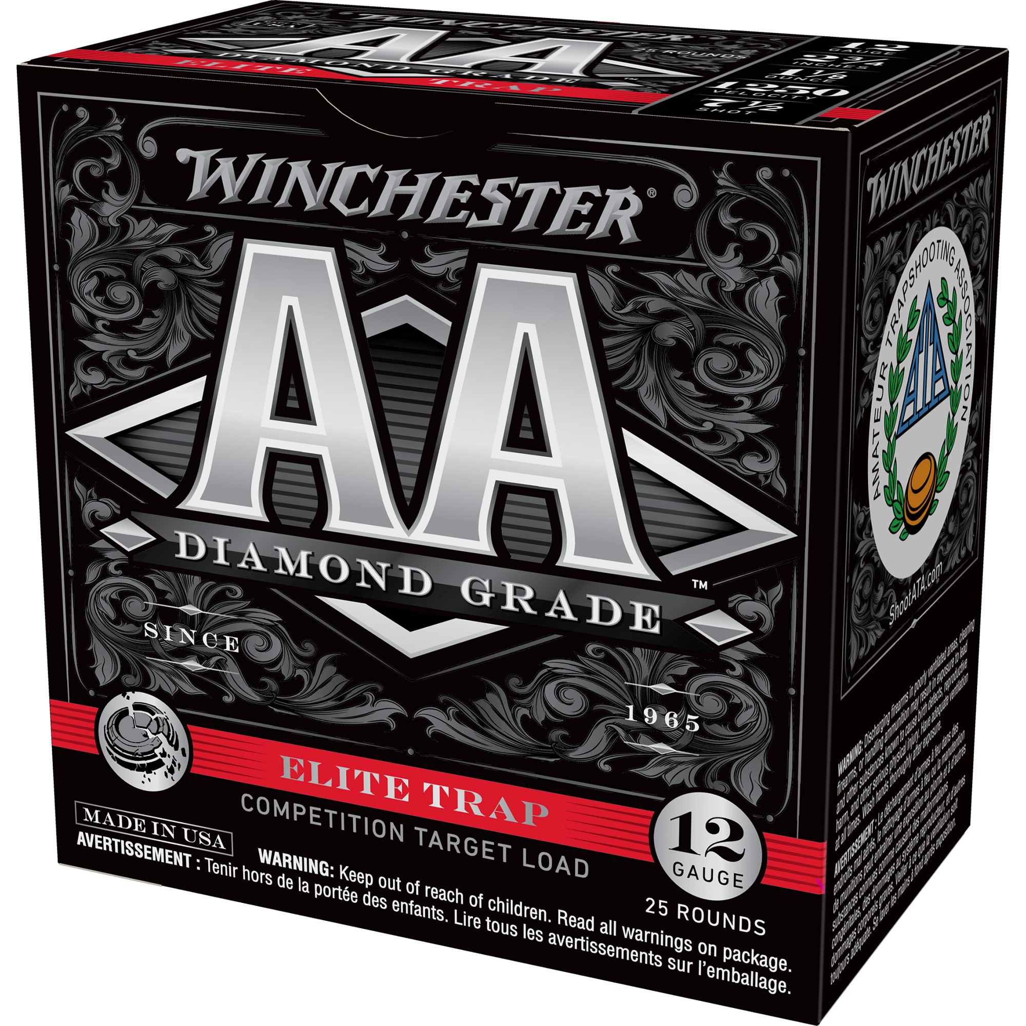 Winchester Aa Dmnd G 12 Gauge 2.75″ #7.5 25/250 bulk ammo product image