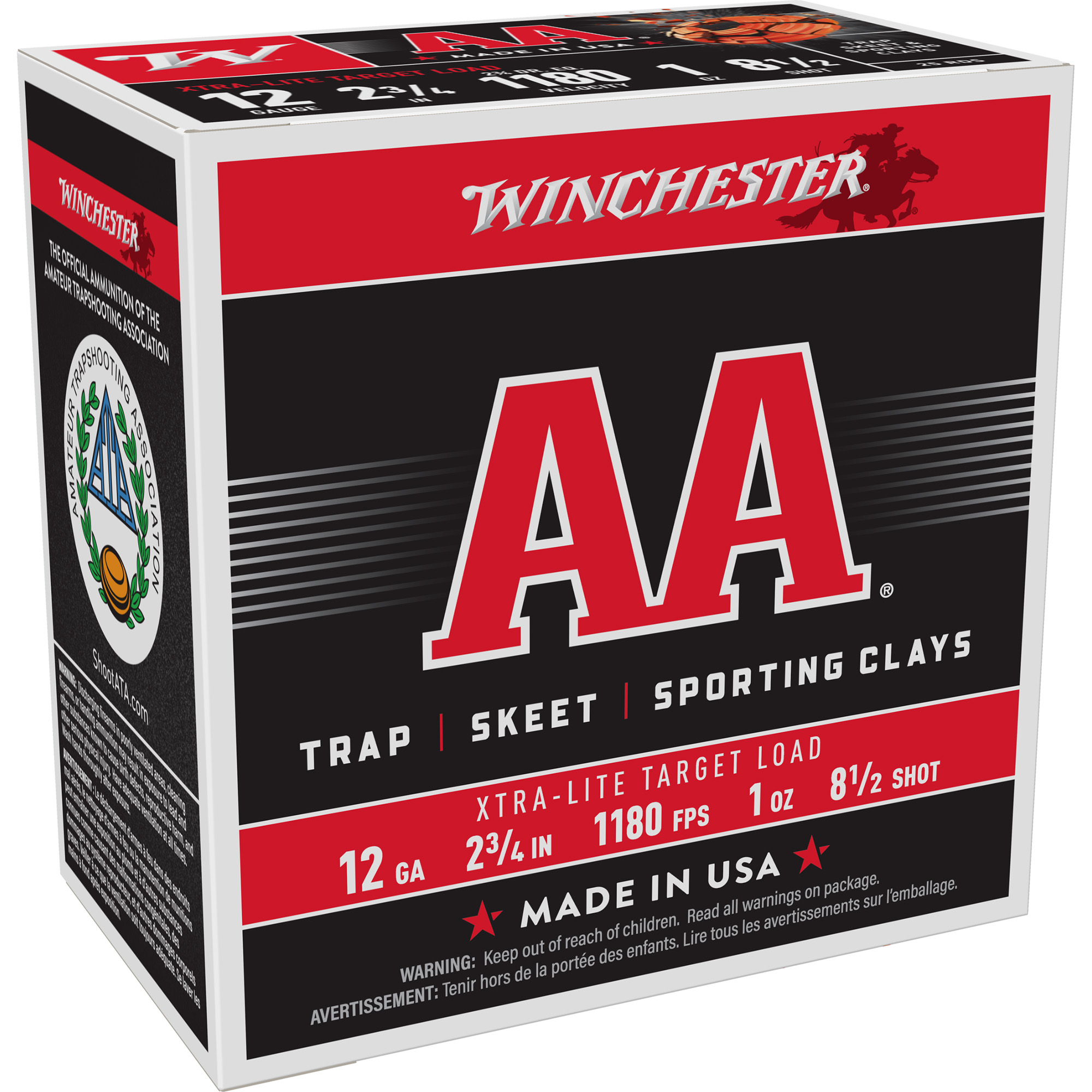 Winchester Aa Ex-Light 12 Gauge 2.75″ #8 25/250 bulk ammo product image