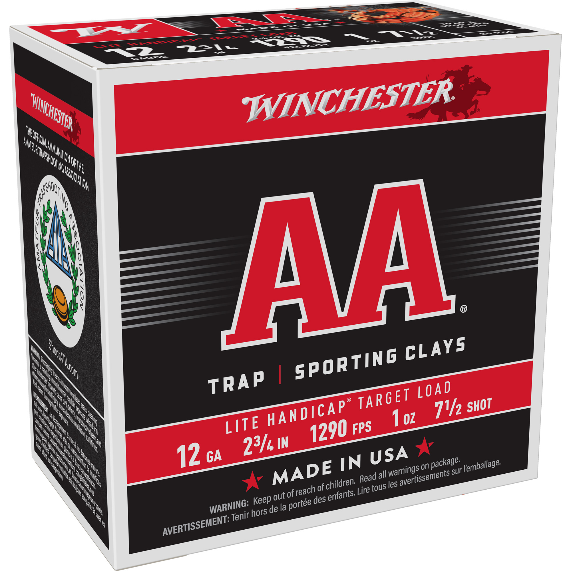 Winchester Aa Lite Hc 12 Gauge 2.75″ #7.5 25/250 bulk ammo product image