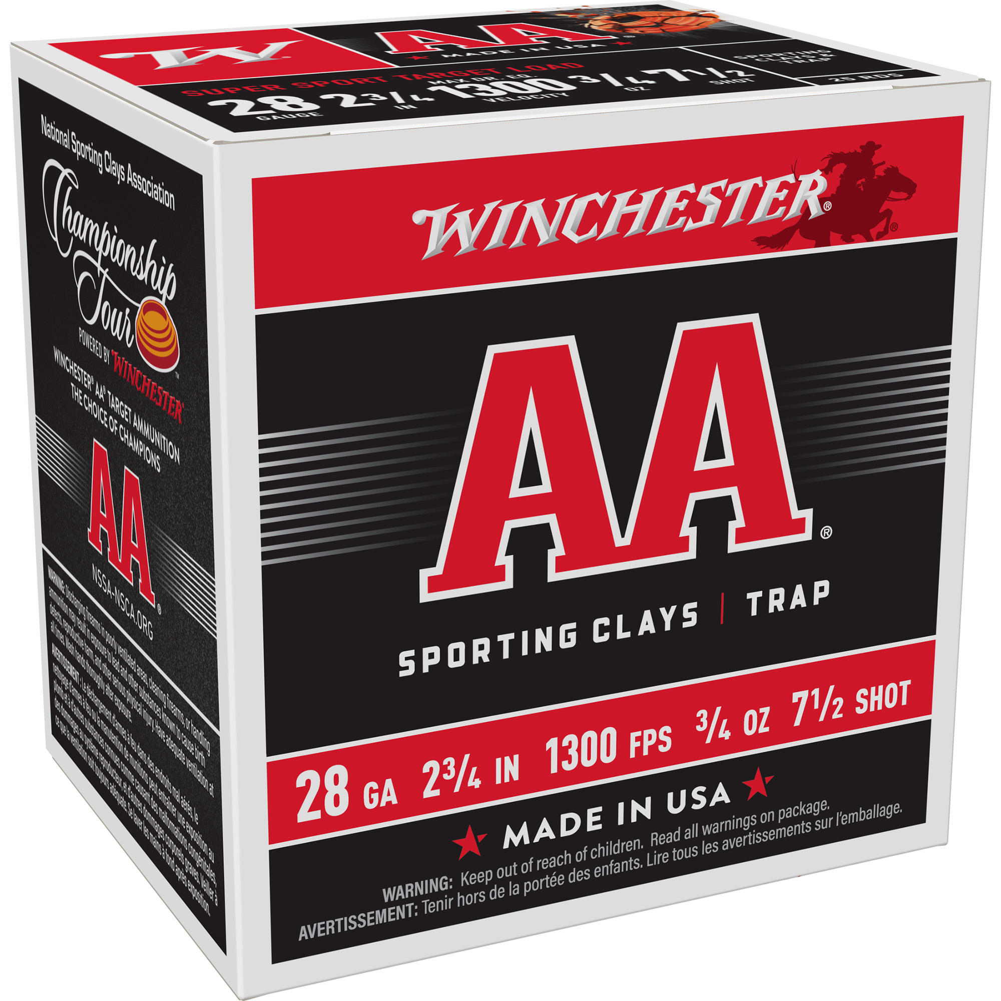 Winchester Aa SP Spt 28 Gauge 2.75″ #7.5 25/250 bulk ammo product image