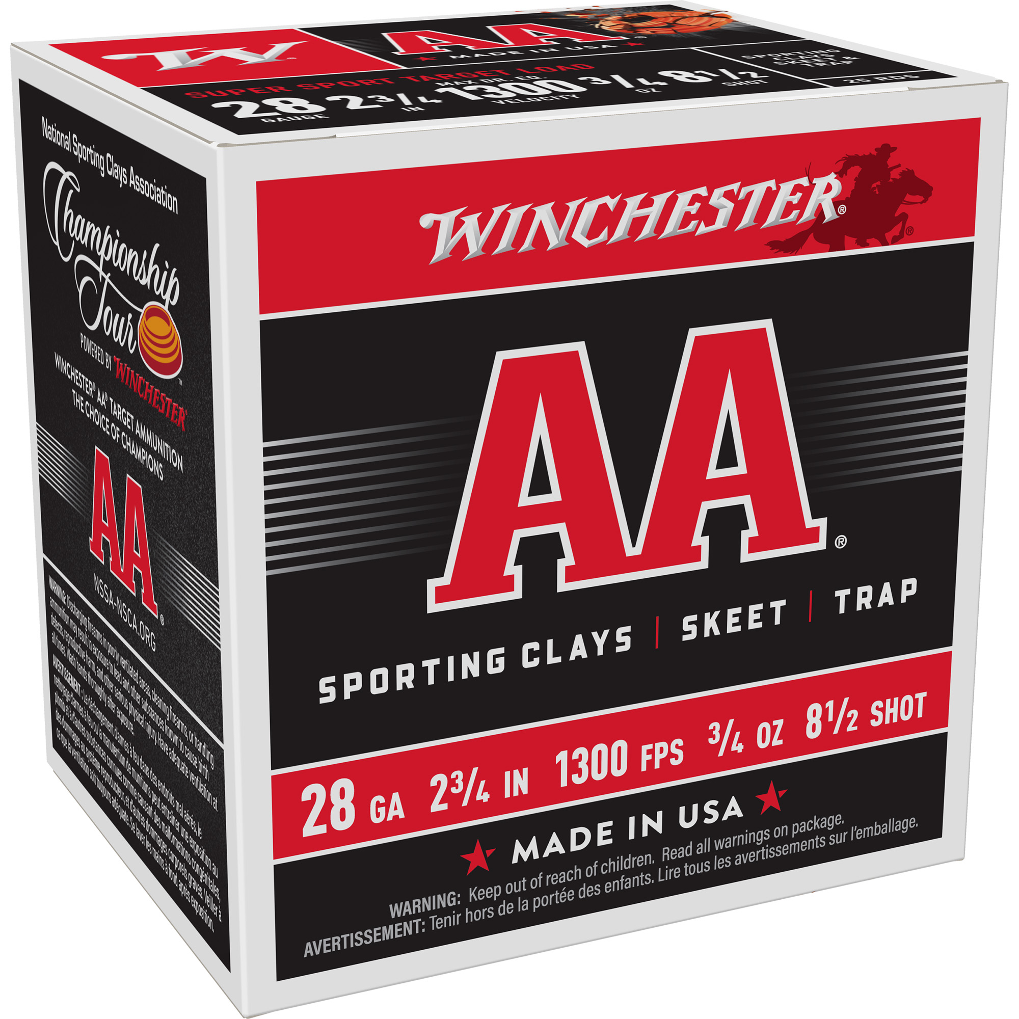 Winchester Aa Spr Spt 28 Gauge 2″-3/4″ #8 Shot 25/250 bulk ammo product image