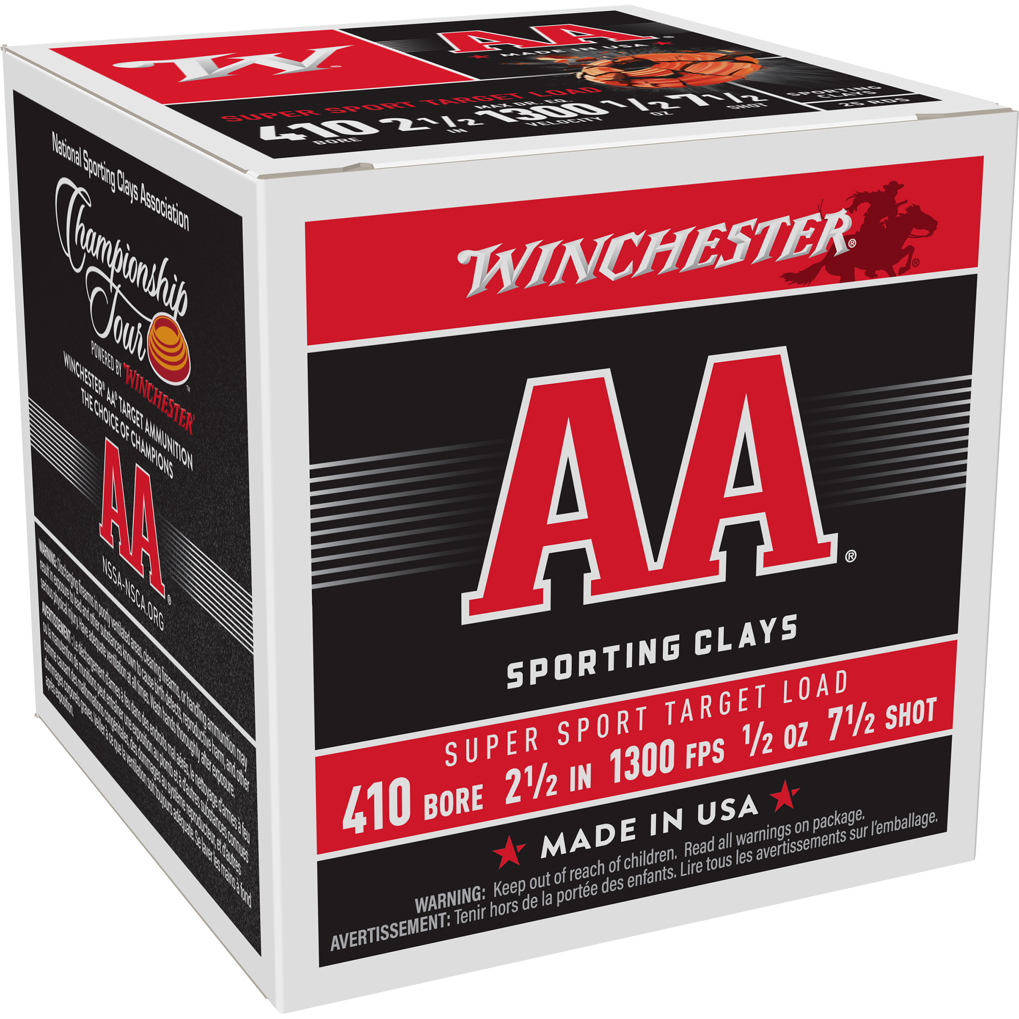Winchester Aa Sprspt 410 2.5″ #7.5 25/250 bulk ammo product image