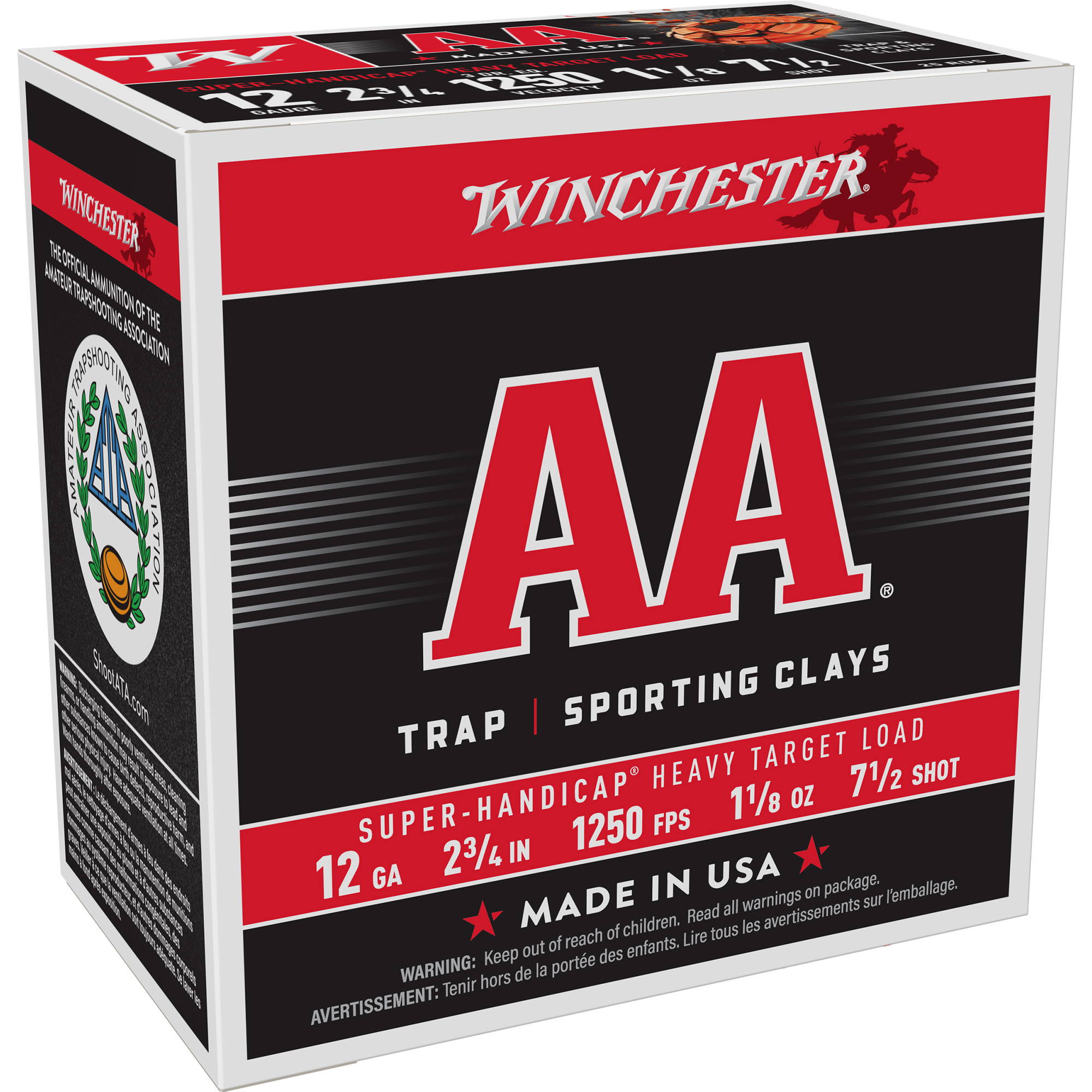 Winchester Aa Super Hc 12 Gauge 2.75″ #7.5 25/ bulk ammo product image