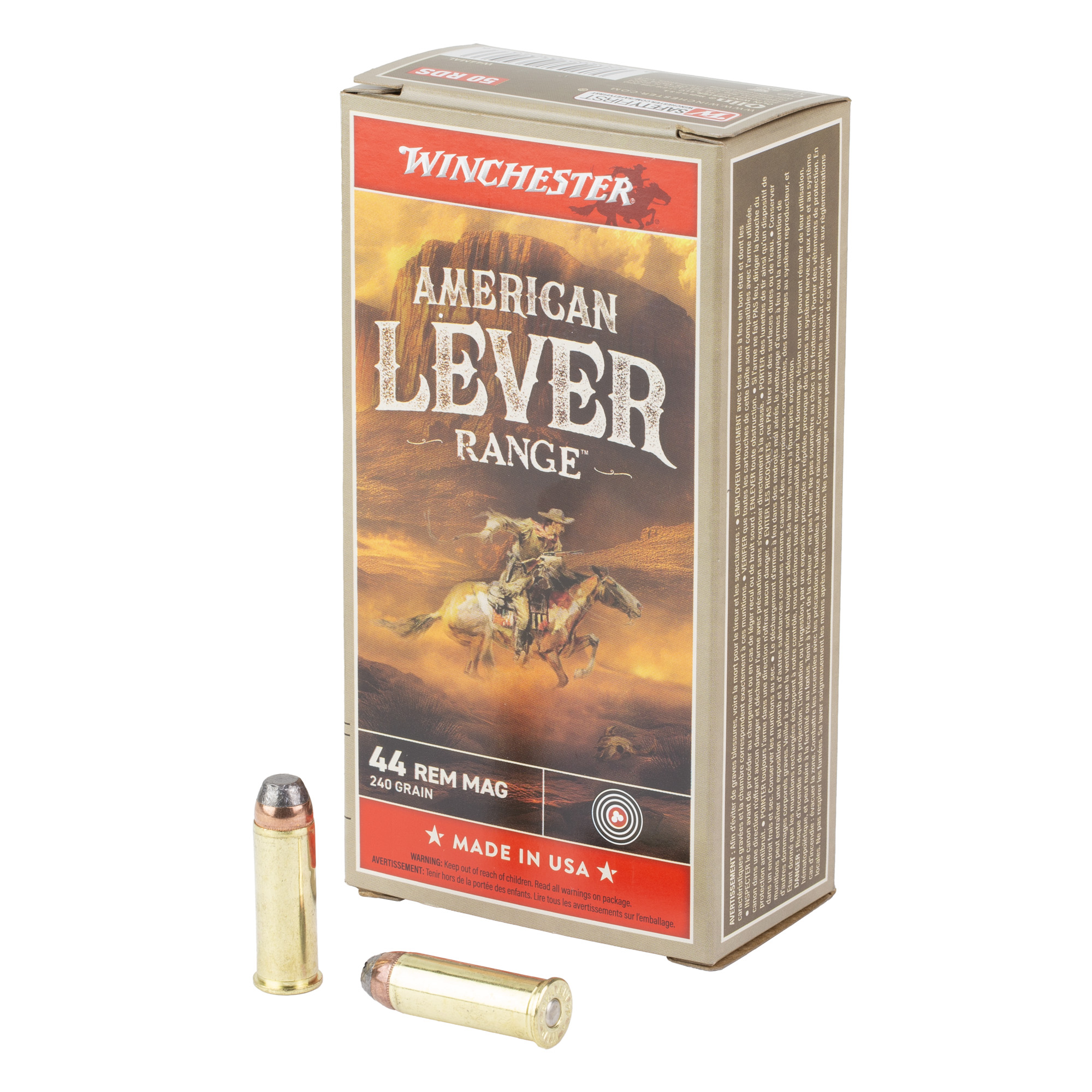 Winchester Am Lever 44rem Mag 240 Grain 50/500 bulk ammo product image