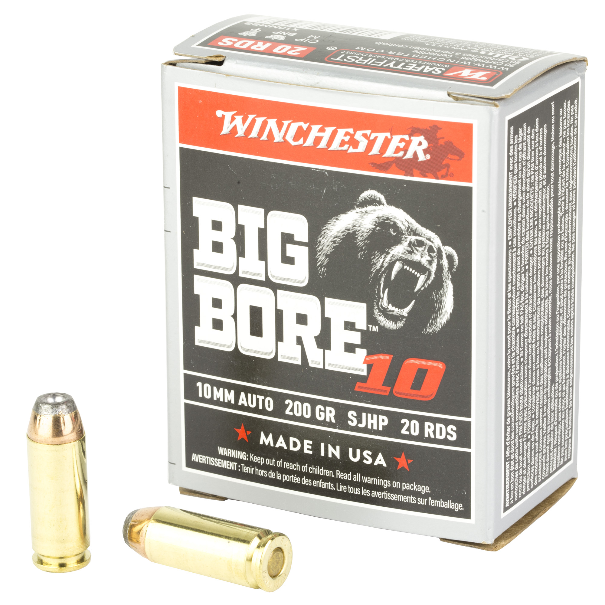 Winchester Big Bore 10mm 200 Grain 20/200 bulk ammo product image
