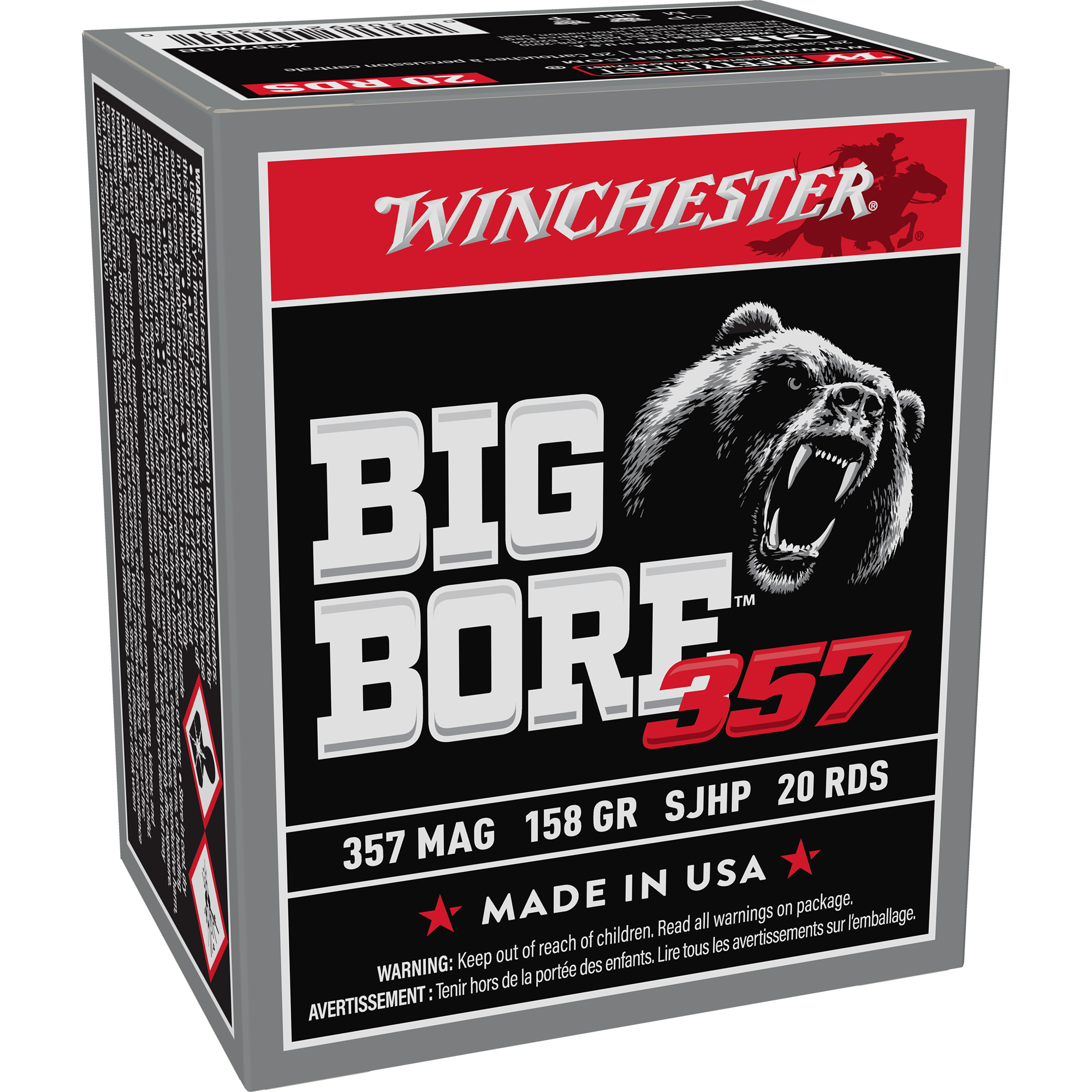Winchester Big Bore 357 Mag 158 Grain 20/200 bulk ammo product image