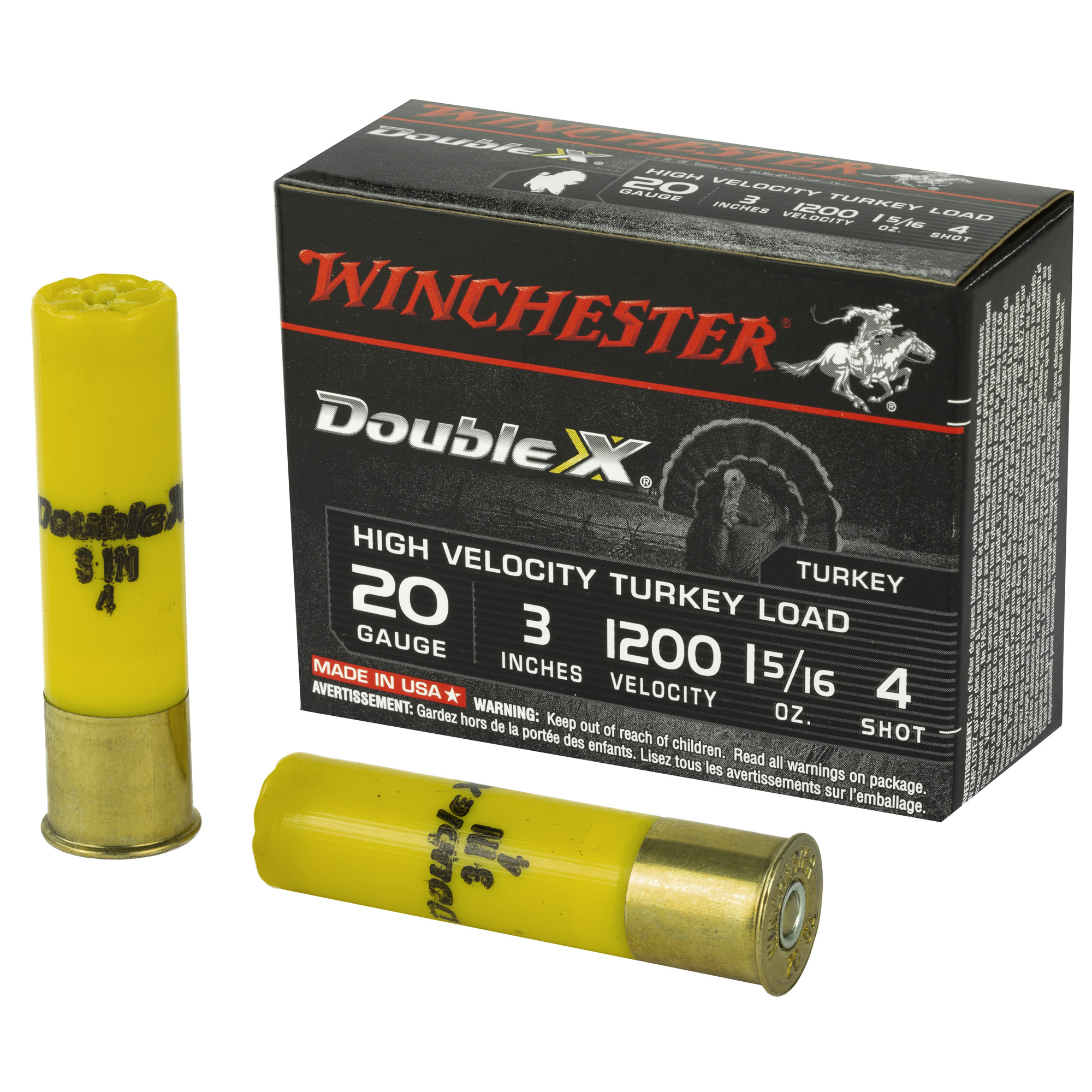 Winchester Dbl X HV Trky 20 Gauge 3″ #4 10/100 bulk ammo product image