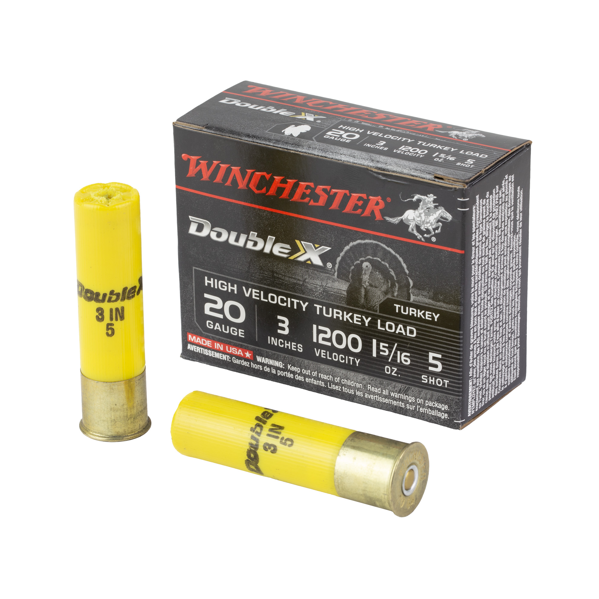 Winchester Dbl X HV Trky 20 Gauge 3″ #5 10/100 bulk ammo product image