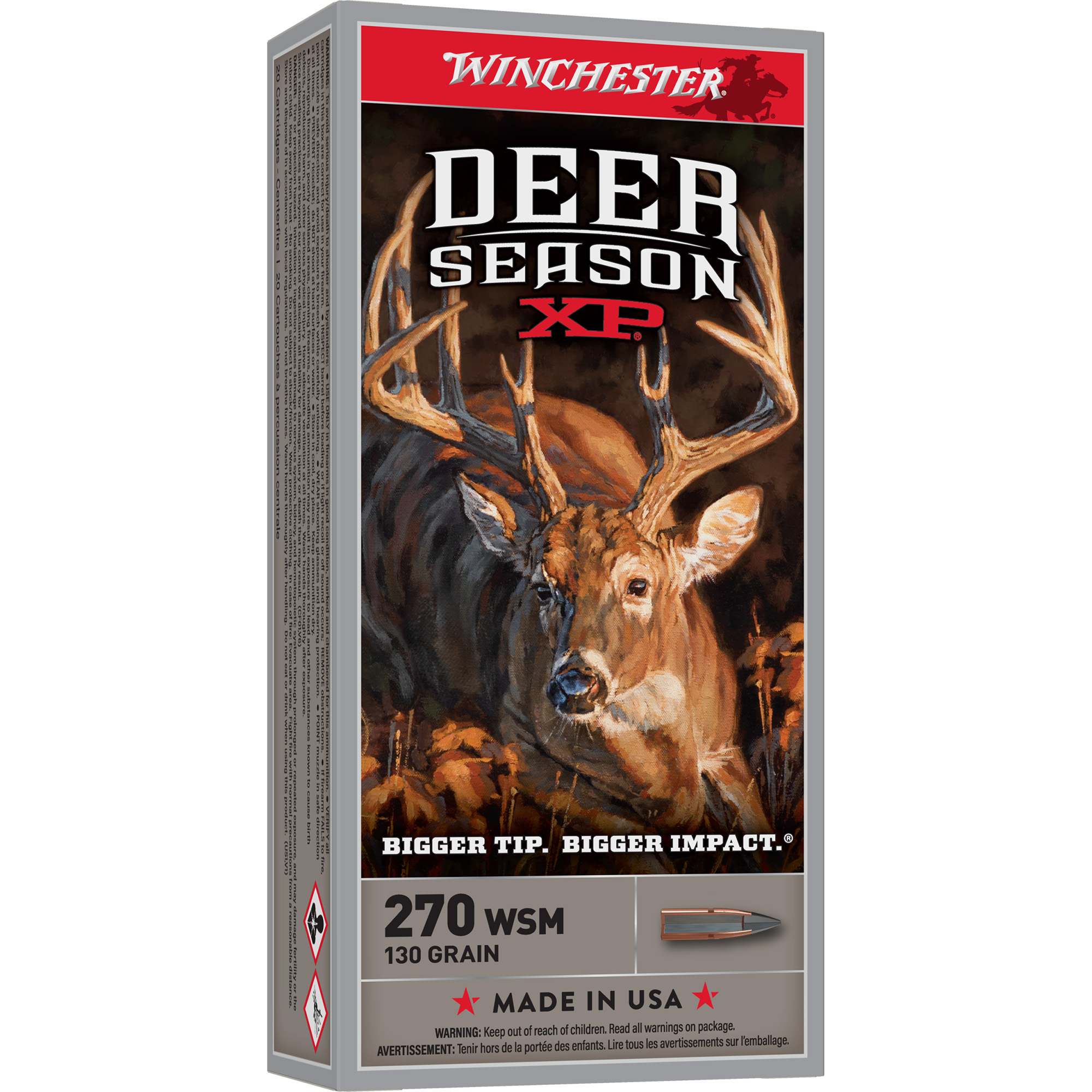 Winchester Deer Season 270wsm 130 Grain 20/200 bulk ammo product image