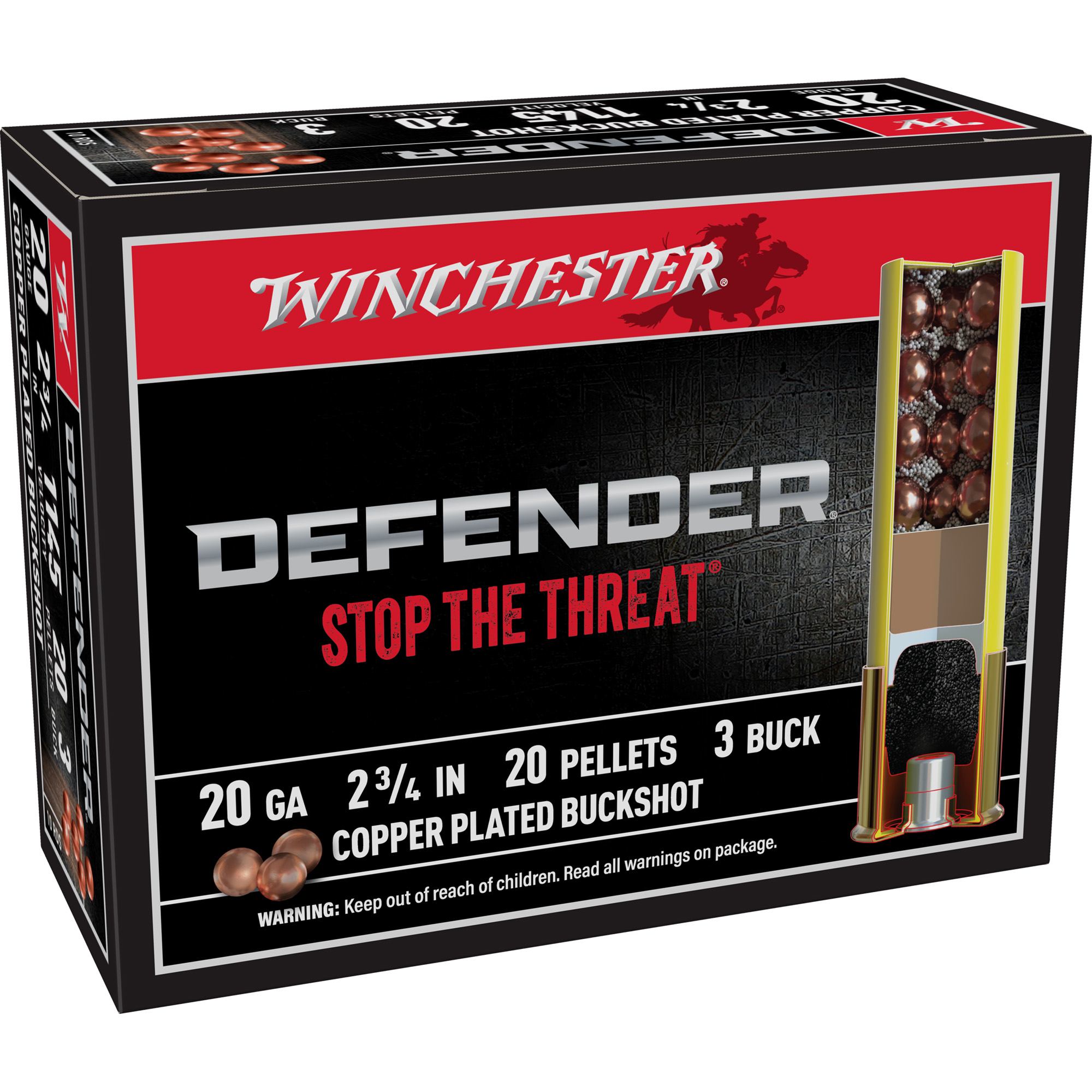 Winchester Def 20 Gauge 2″-3/4″ Buck 3 10/100 bulk ammo product image