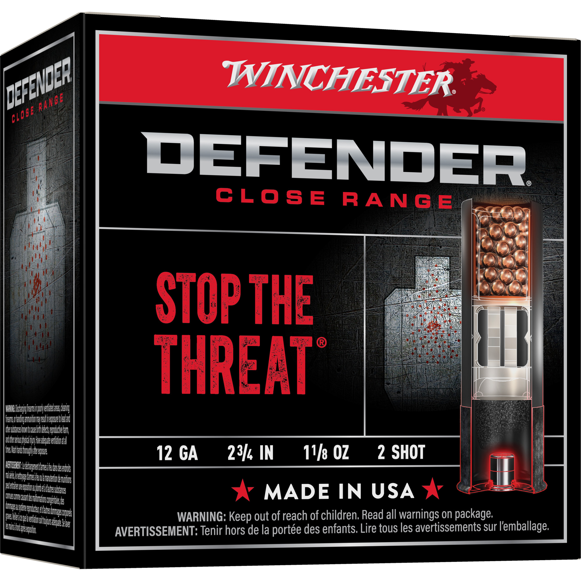 Winchester Defender 12 Gauge 2.75″ #2 25/250 bulk ammo product image