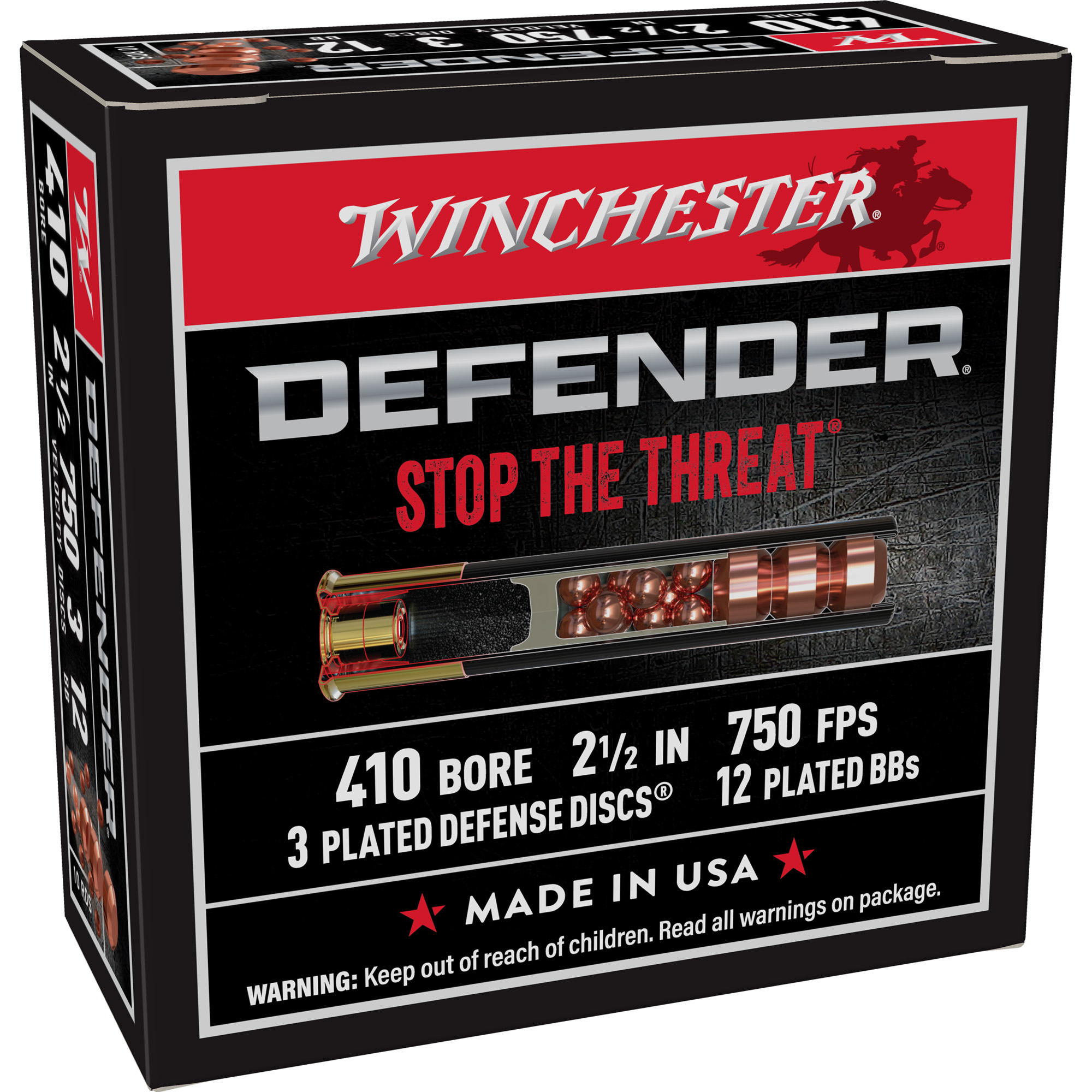Winchester Defender 410 2.5″ 3/12 Disc 10 bulk ammo product image