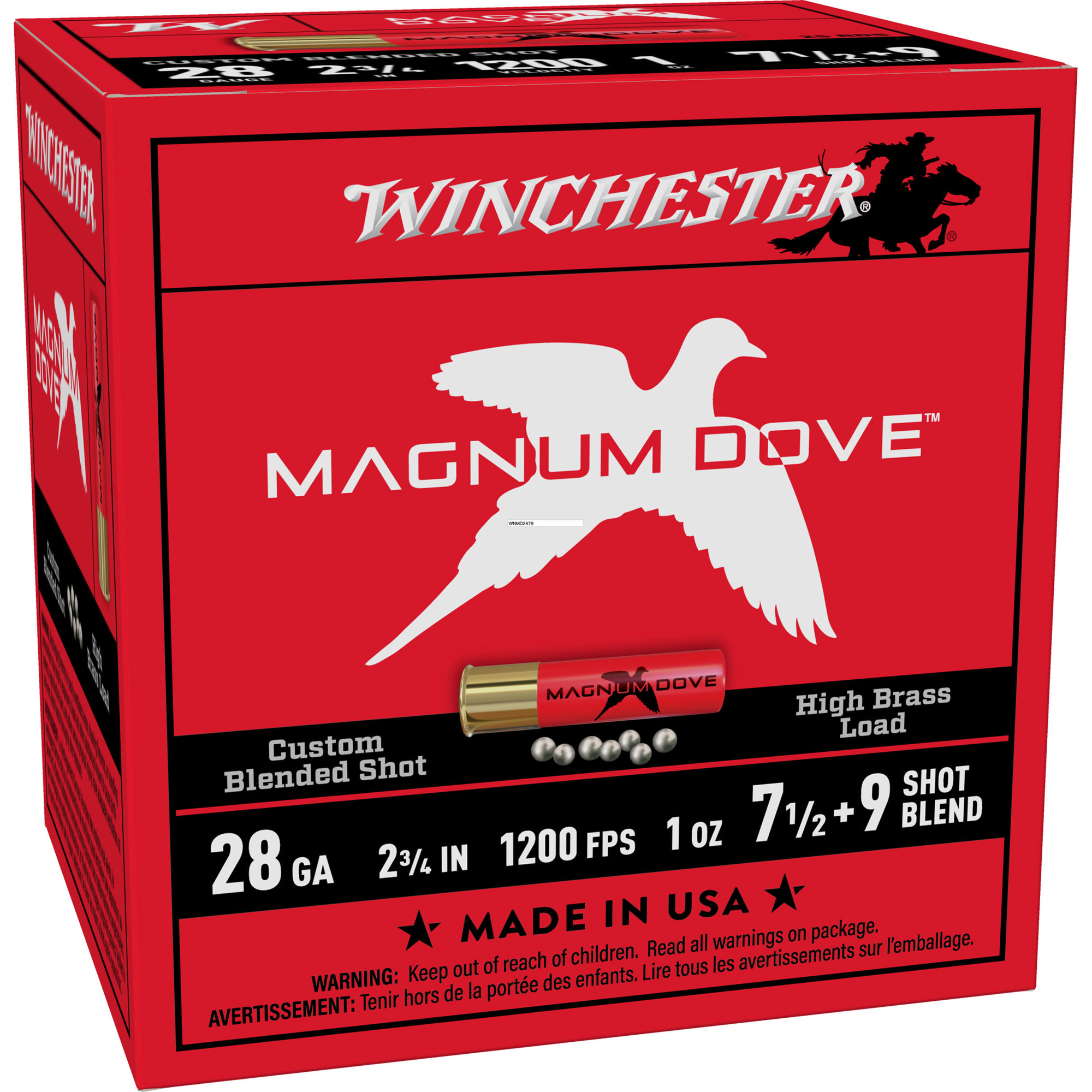 Winchester Mag Dov 28g 2.75″ #7.5/#9 25/250 bulk ammo product image