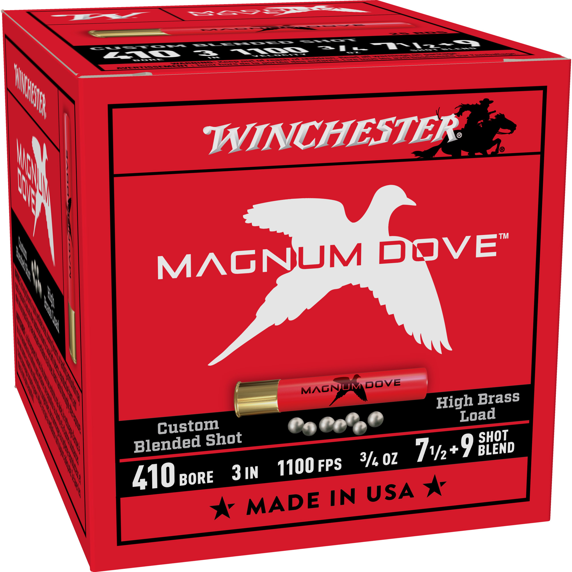Winchester Mag Dov .410 Bore 3″ #7.5/#9 25/250 bulk ammo product image