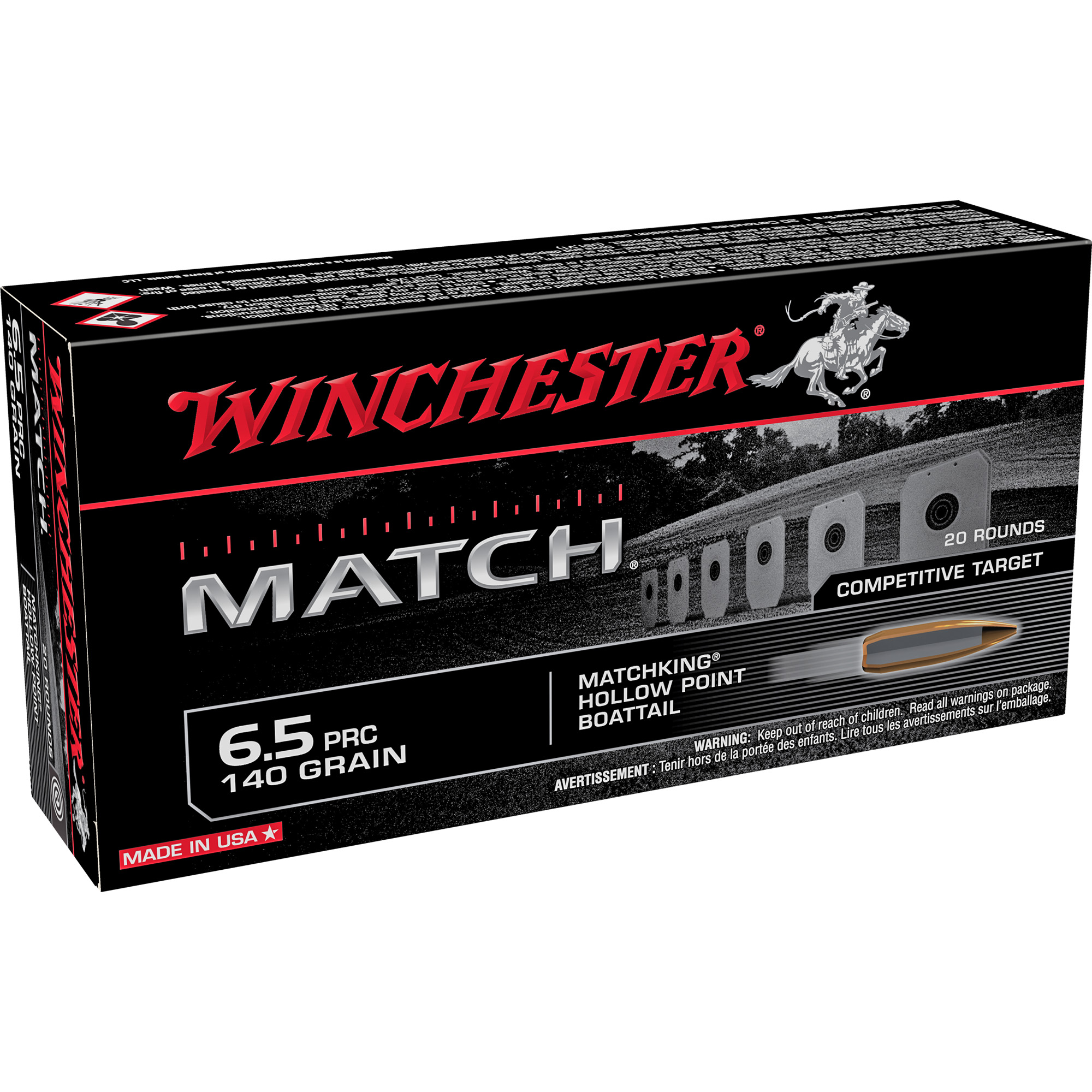 Winchester PRC Match 6.5 PRC 140 Grain BTHP 20/2 bulk ammo product image