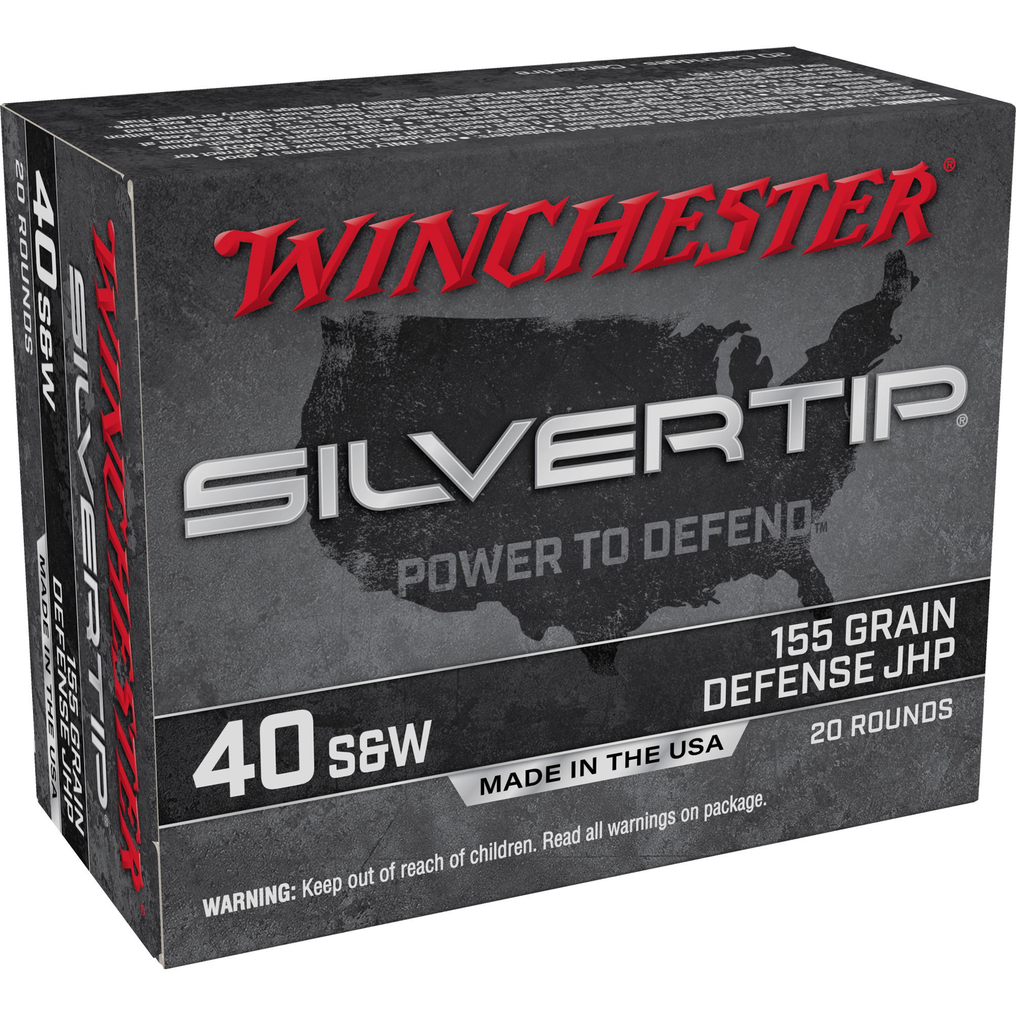 Winchester Silvertip 40 S&w 155 Grain HP 20/200 bulk ammo product image