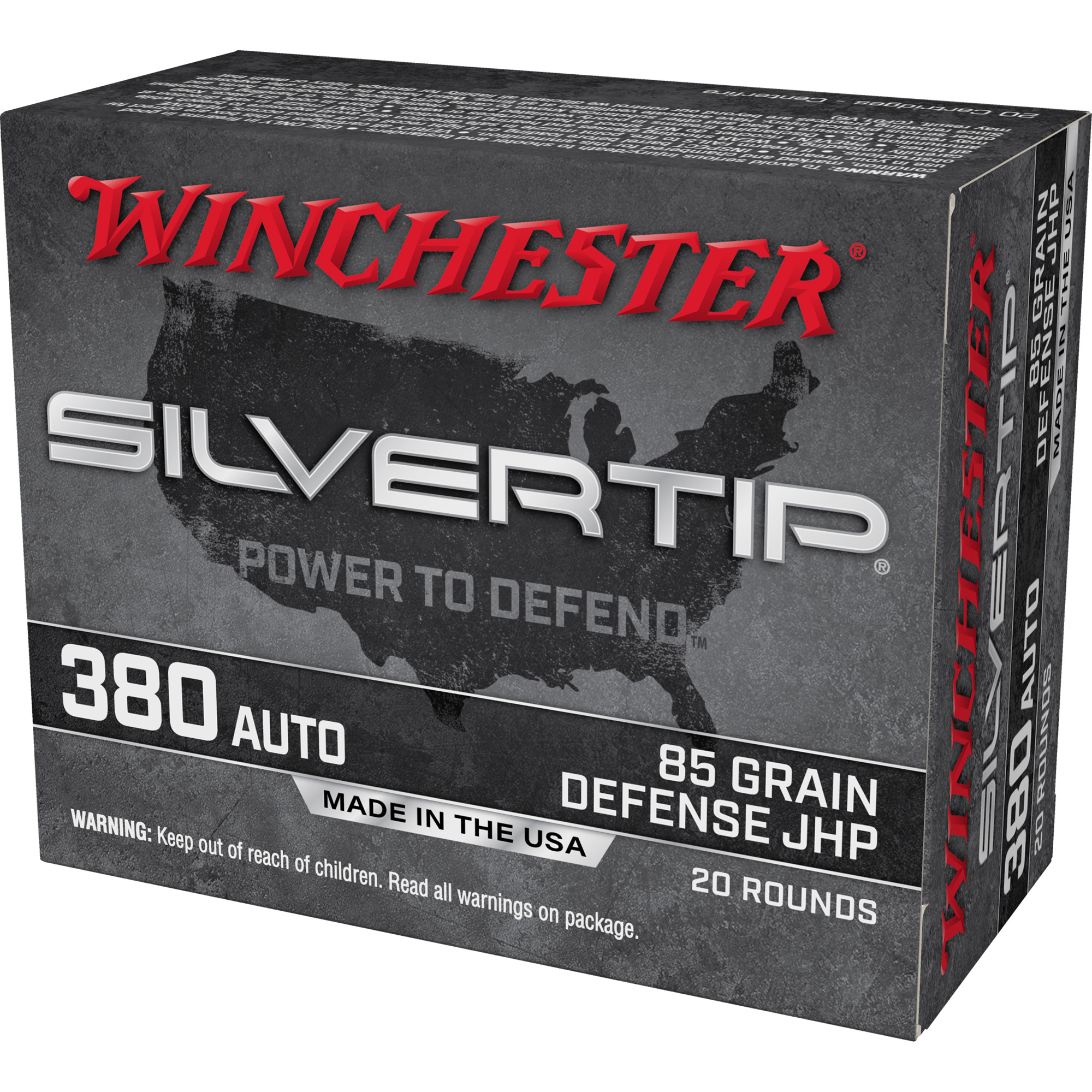 Winchester Silvertip HP 380auto 85 Grain 20/200 bulk ammo product image