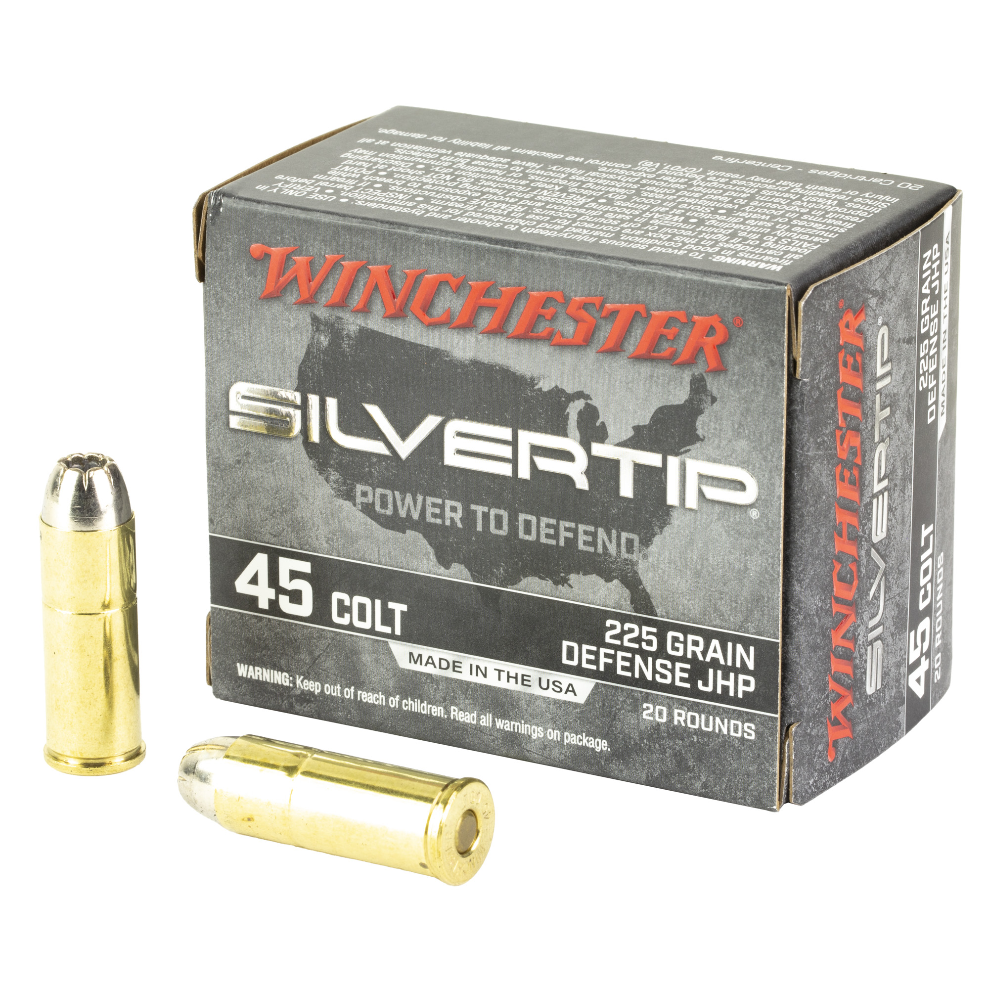 Winchester Sivertip 45c 225 Grain JHP 20/200 bulk ammo product image