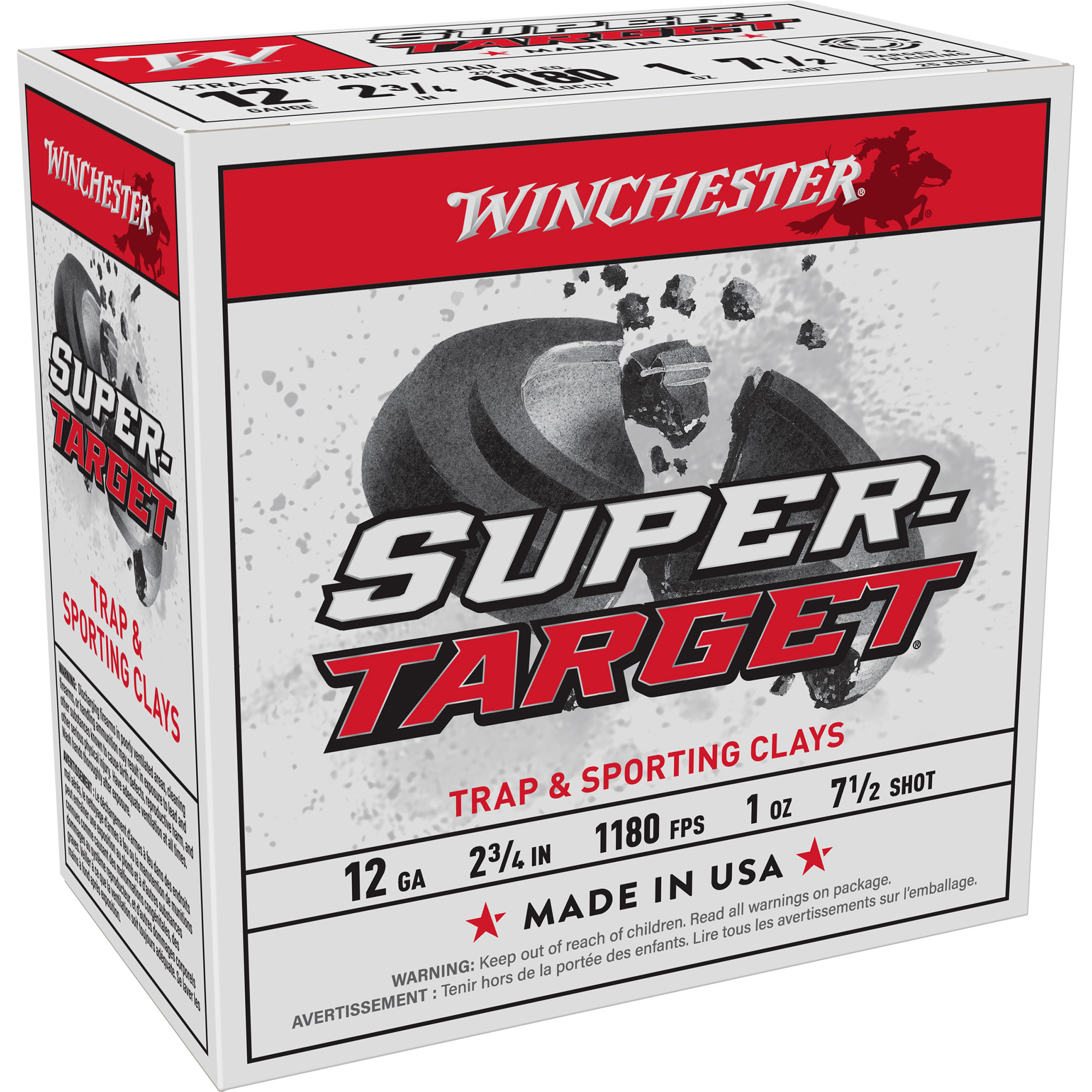 Winchester Spr Trgt 12 Gauge 2.75″ #7.5 25/250 bulk ammo product image