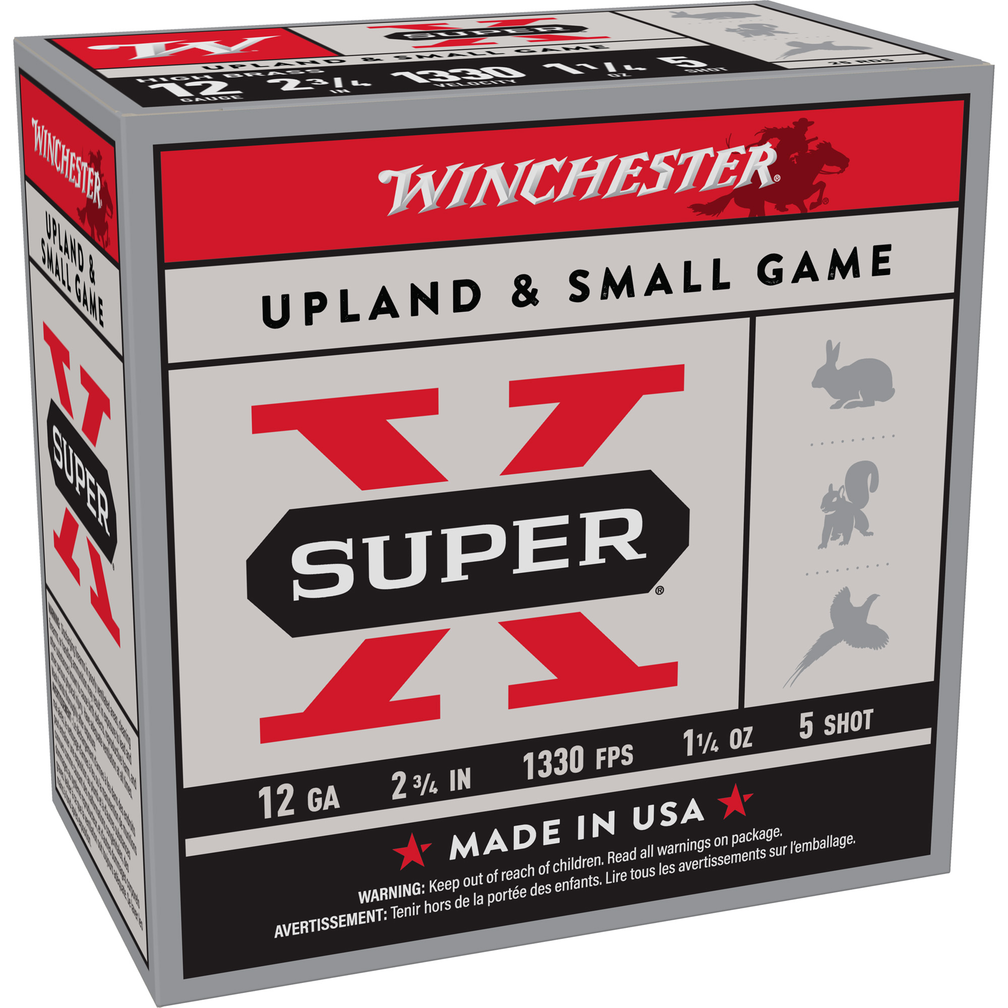 Winchester Spr-X 12 Gauge 2″-3/4″ #5 Shot 25/250 bulk ammo product image