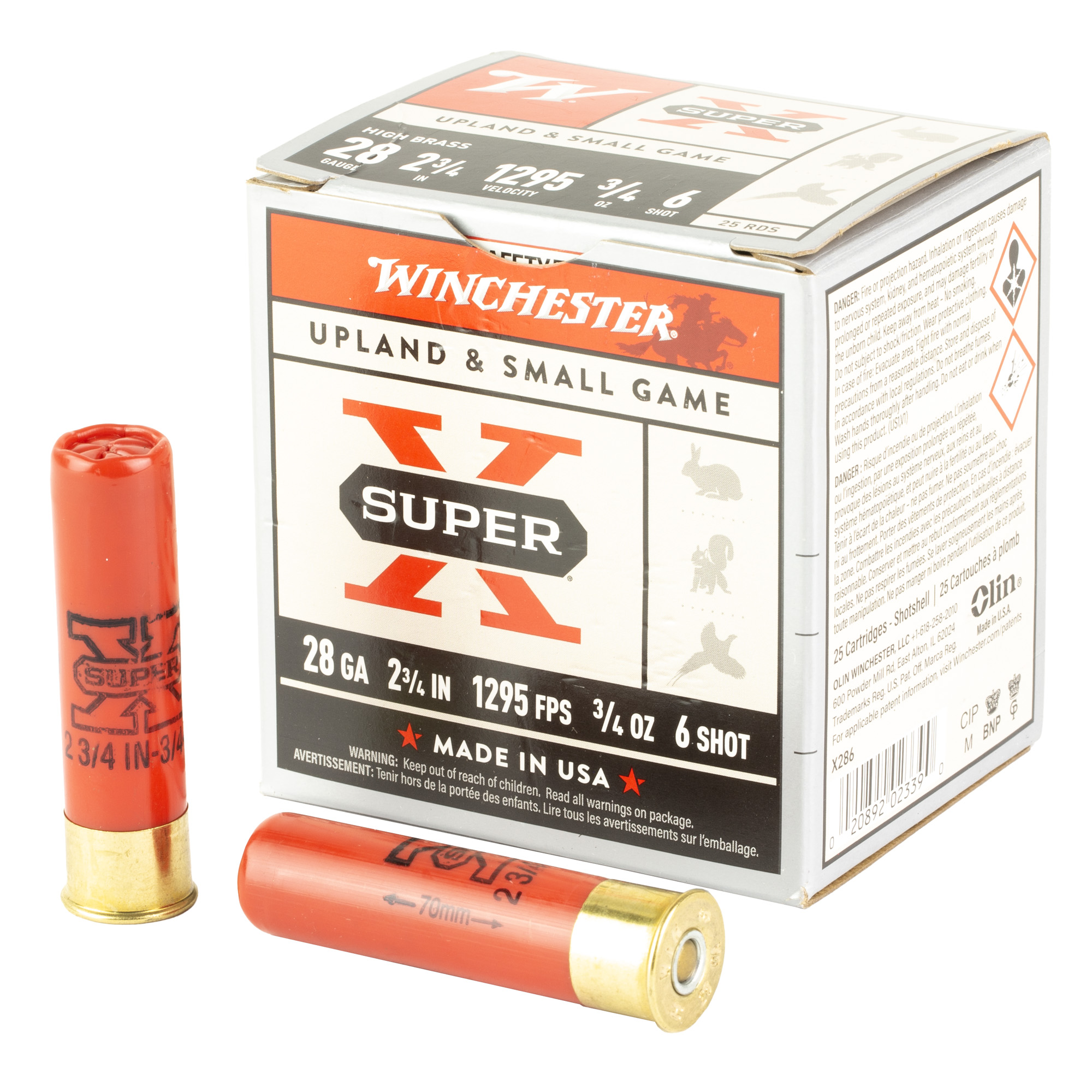 Winchester Spr-X Upld 28 Gauge 2.75″ #6 25/250 bulk ammo product image