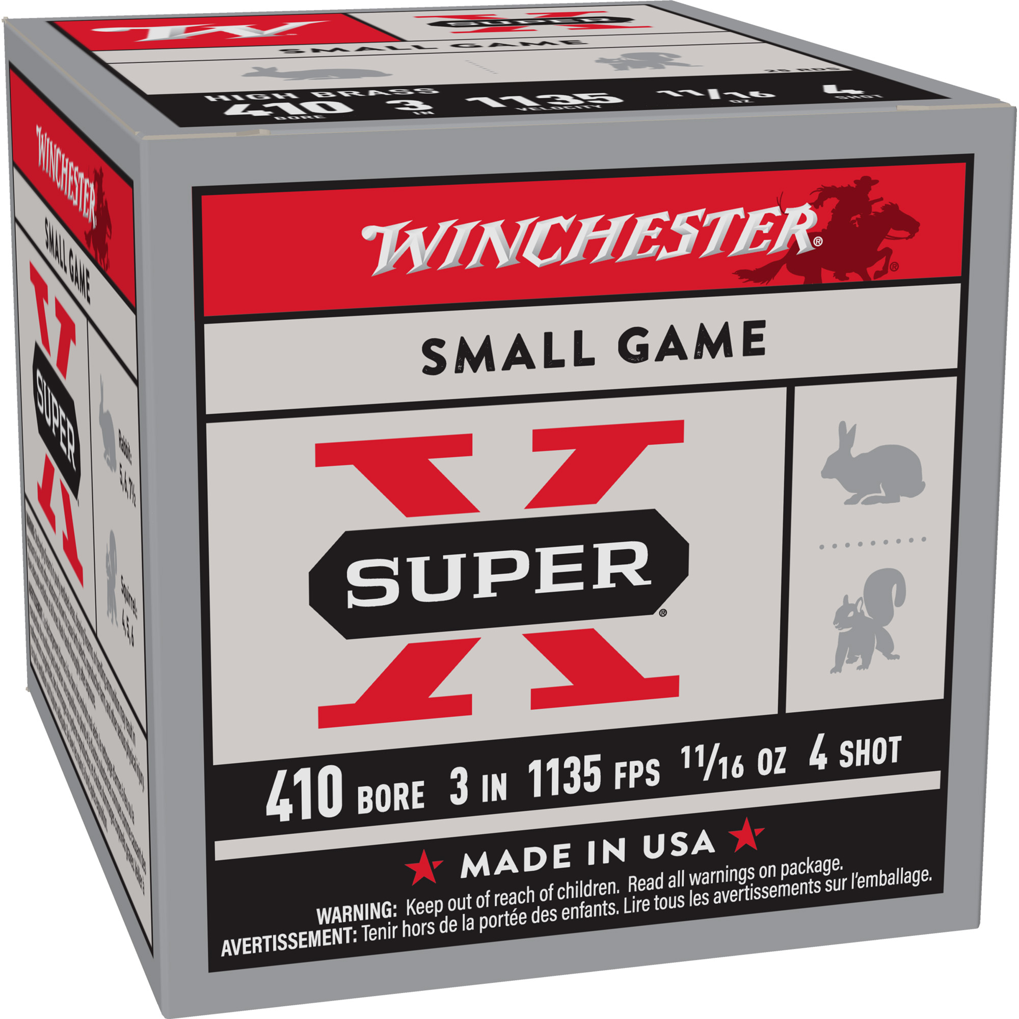 Winchester Spr-X Upld 410 3″ #4 Hb 25/250 bulk ammo product image