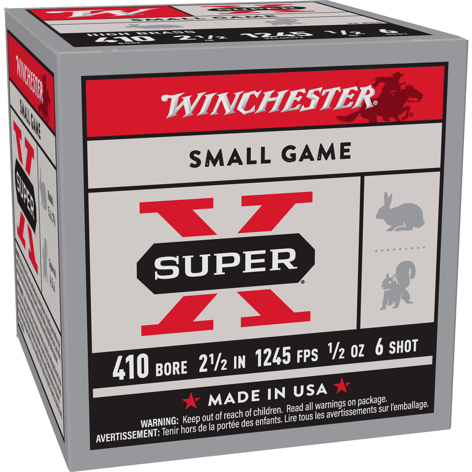 Winchester Spr-X Uplnd 410 2.5″ #6 25/250 bulk ammo product image