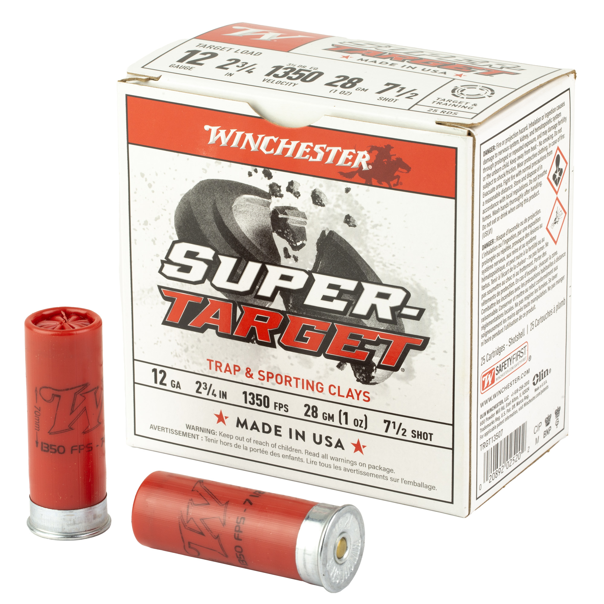 Winchester Sprtrgt 12 Gauge 2.75″ #7.5 25/250 bulk ammo product image