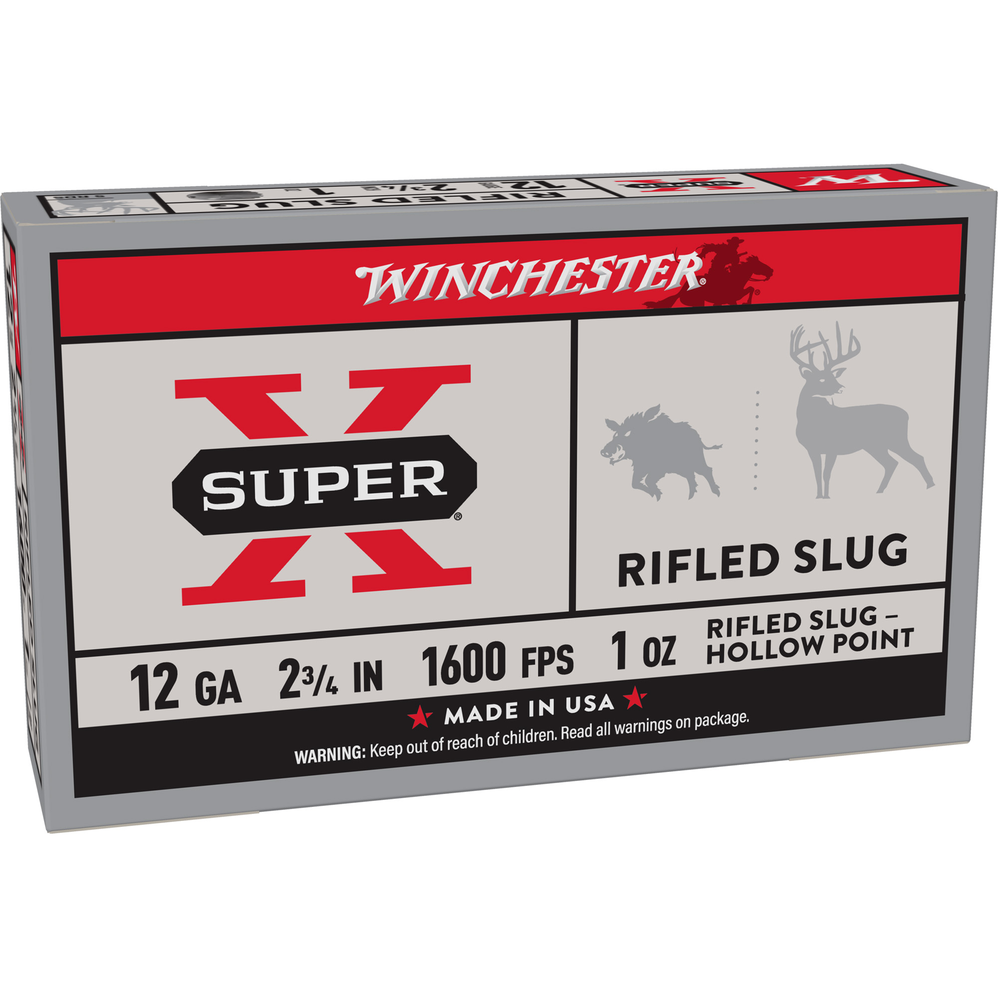 Winchester Sprx 12 Gauge 2.75″ 1 oz Rifled 5/250 bulk ammo product image