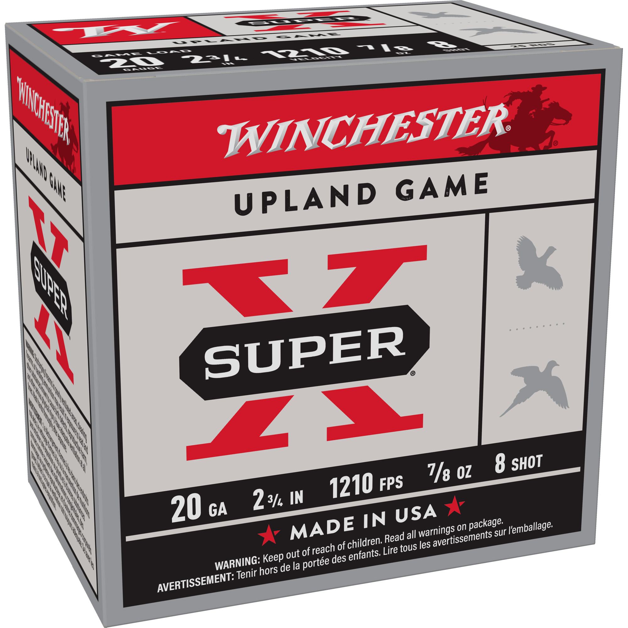 Winchester Sprx 20 Gauge 2.75″ #8 25/250 bulk ammo product image