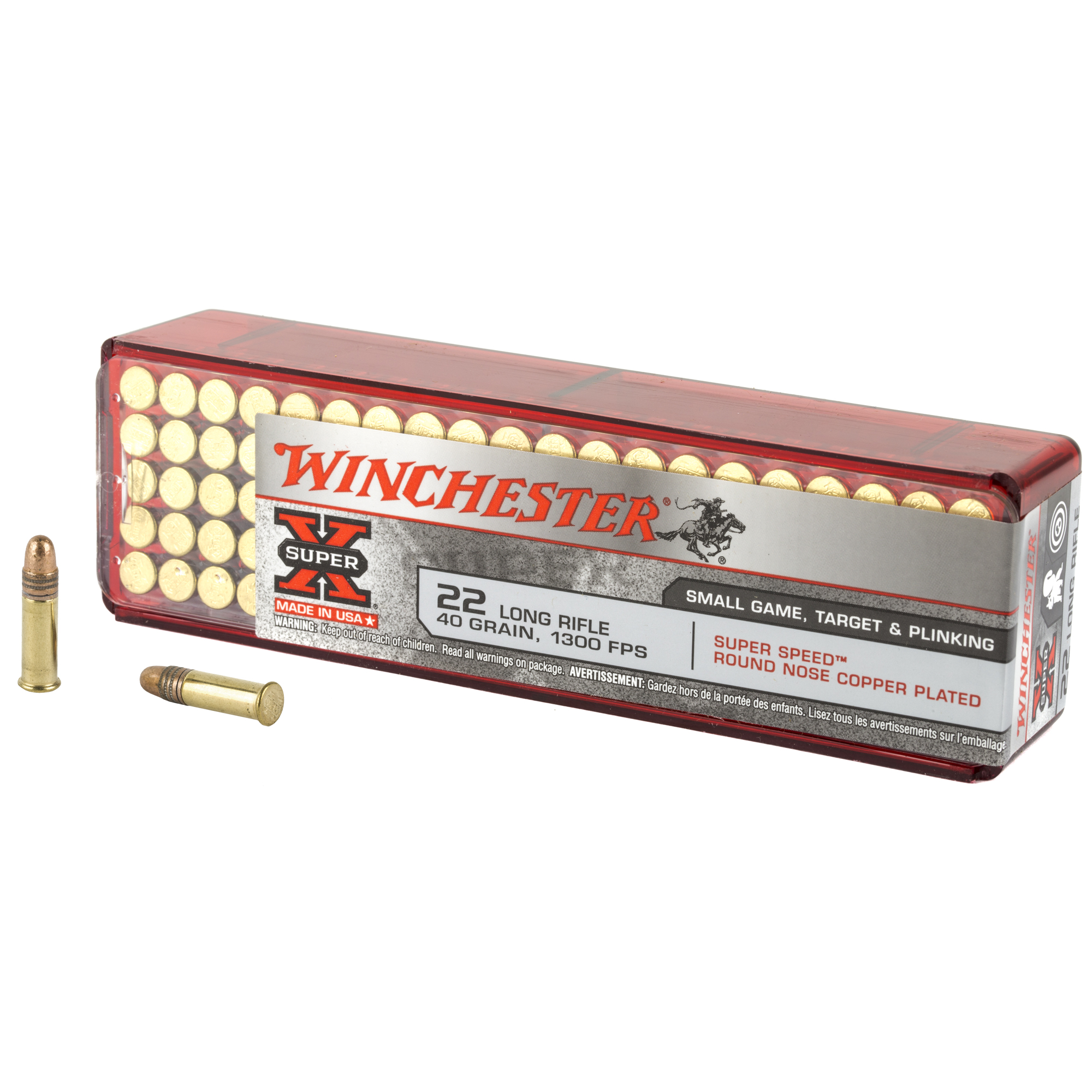 Winchester Sprx 22 LR Ss 40 Grain Prn 100/2000 bulk ammo product image