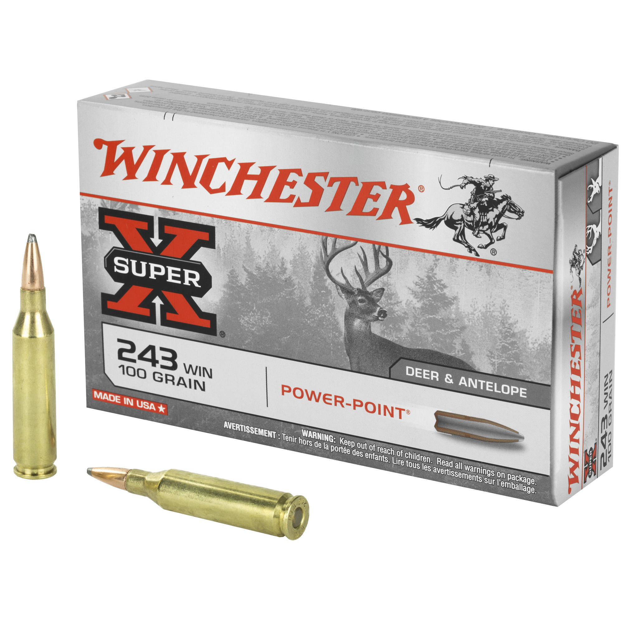 Winchester Sprx 243win 100 Grain Pp 20/200 bulk ammo product image