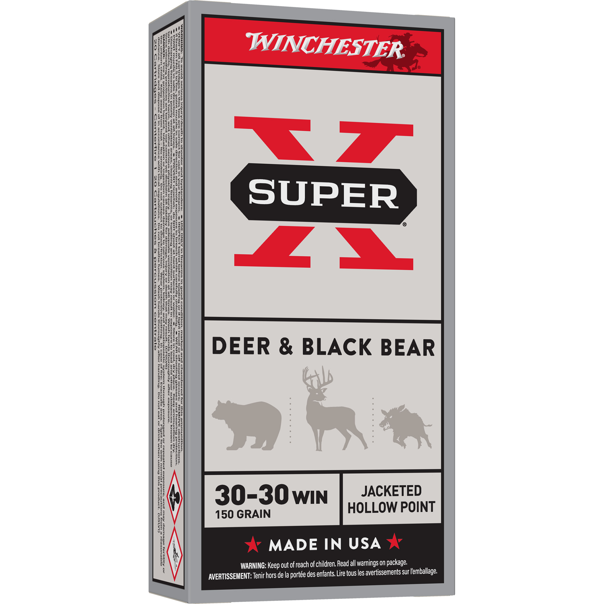 Winchester Sprx 3030wn 150 Grain JHP 20/200 bulk ammo product image