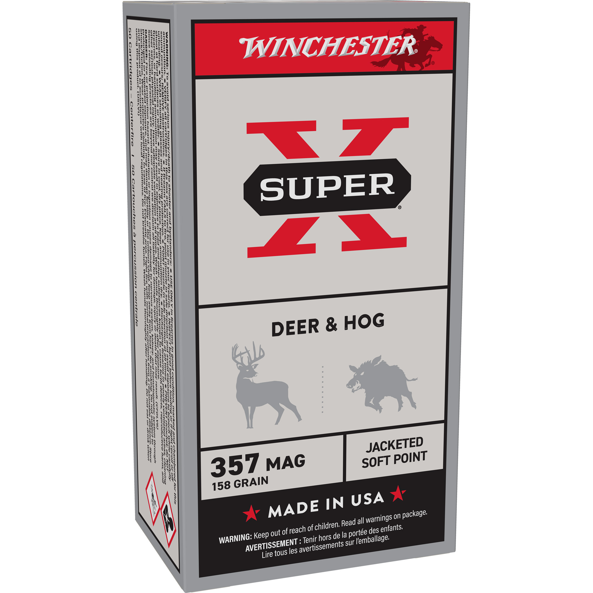 Winchester Sprx 357mag 158 Grain JSP 50/500 bulk ammo product image