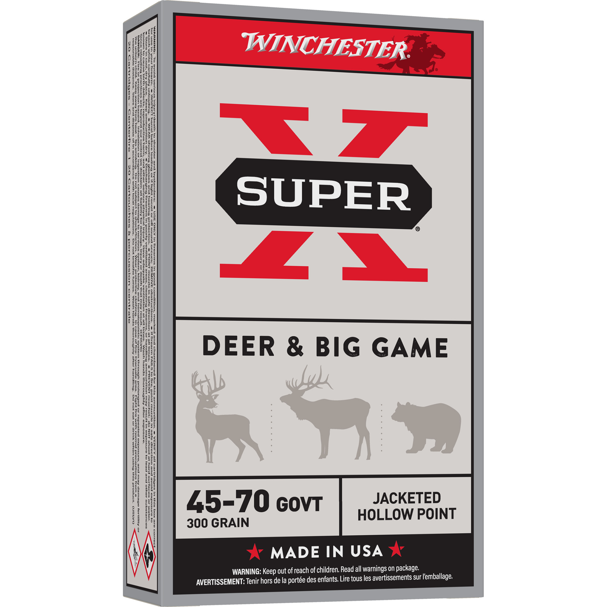 Winchester Sprx 4570gvt 300 Grain JHP 20/200 bulk ammo product image