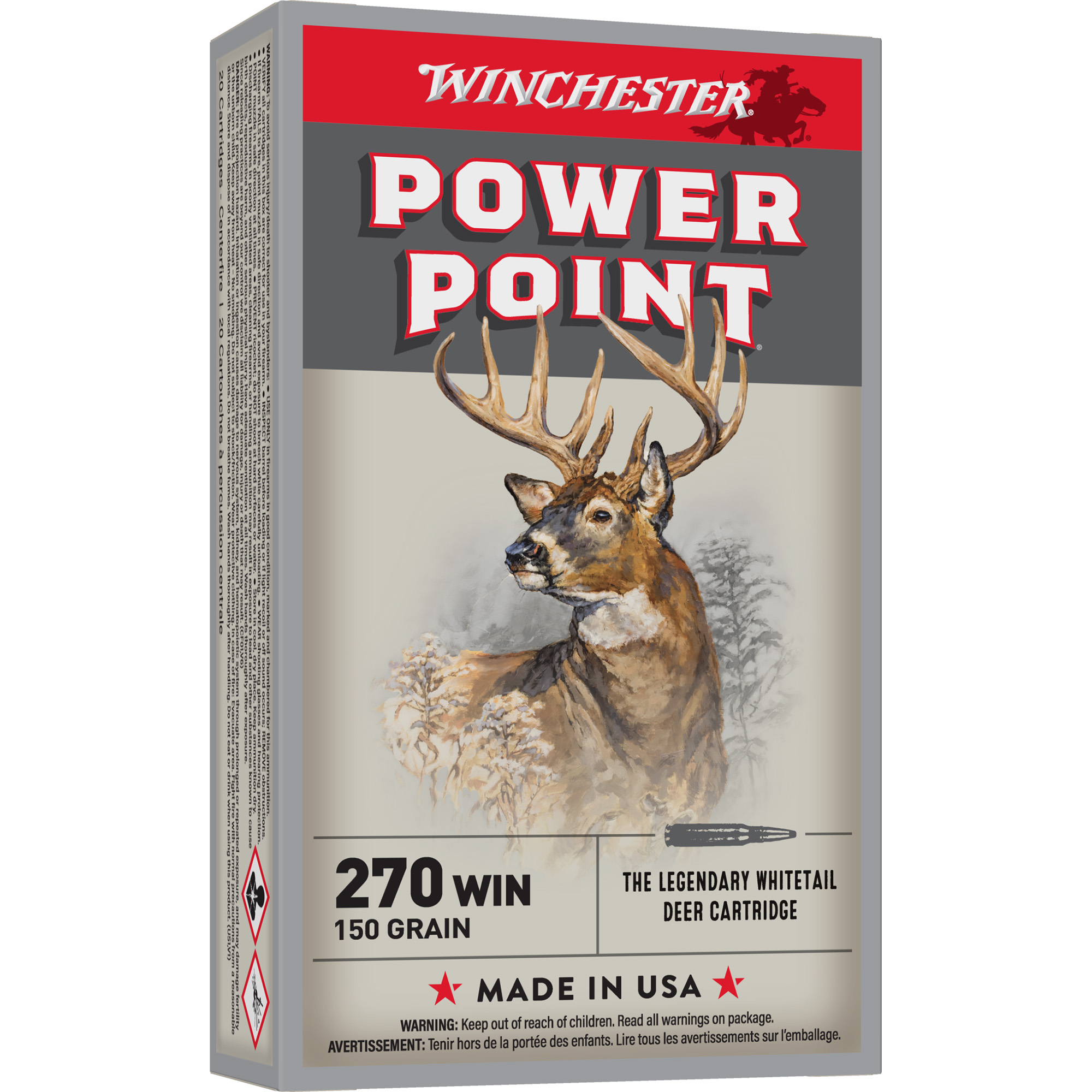 Winchester Sprx Pwr Pnt 270win 150 Grain 20/200 bulk ammo product image