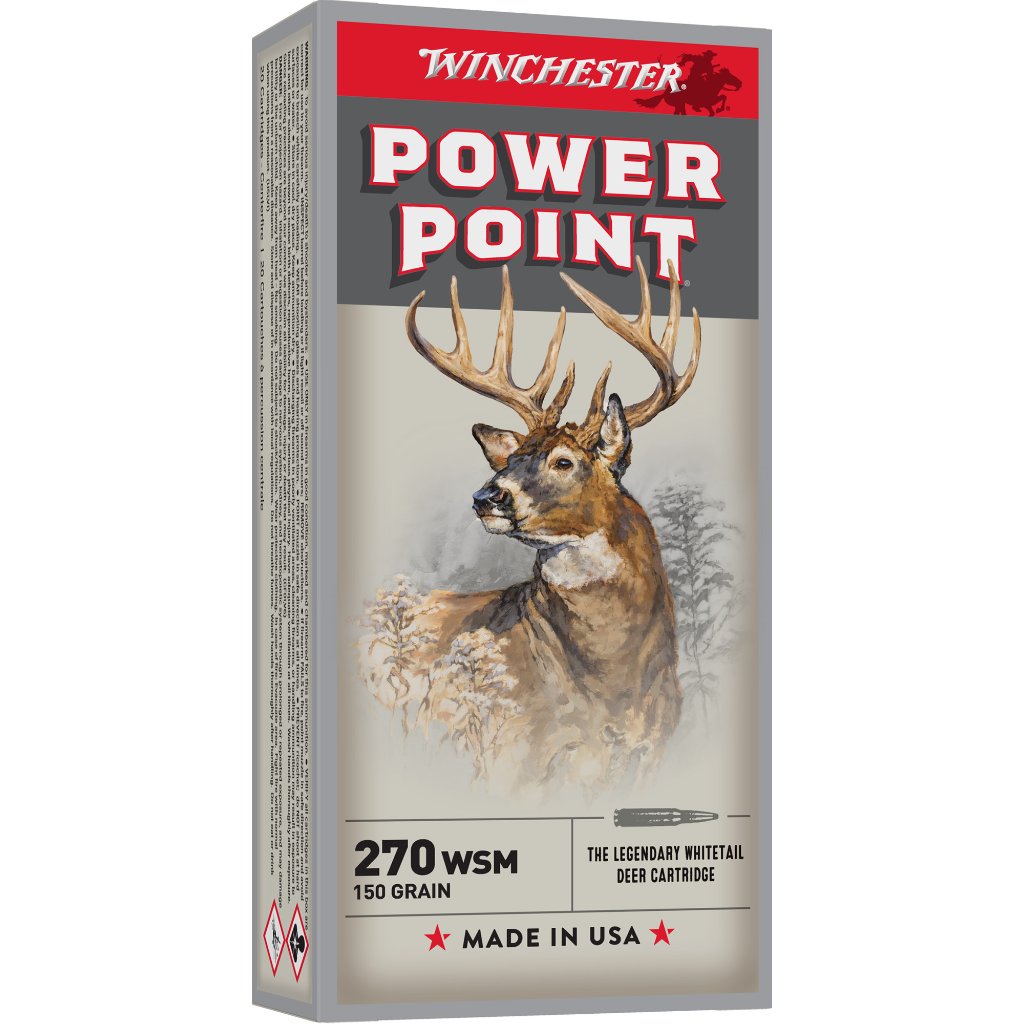 Winchester Sprx Pwr Pnt 270wsm 150 Grain 20/200 bulk ammo product image