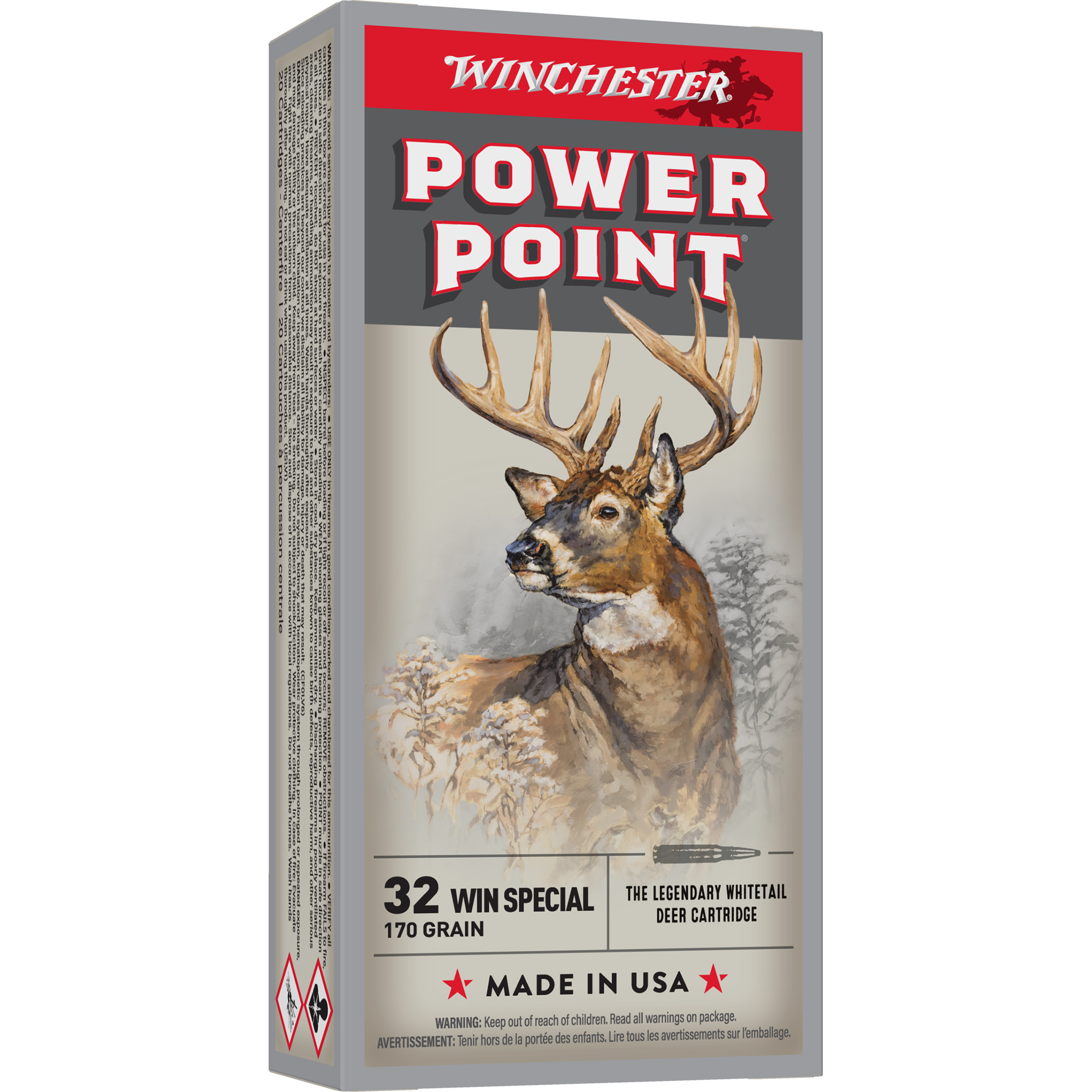 Winchester Sprx Pwr Pnt 32win SP 170 Grain 20/ bulk ammo product image