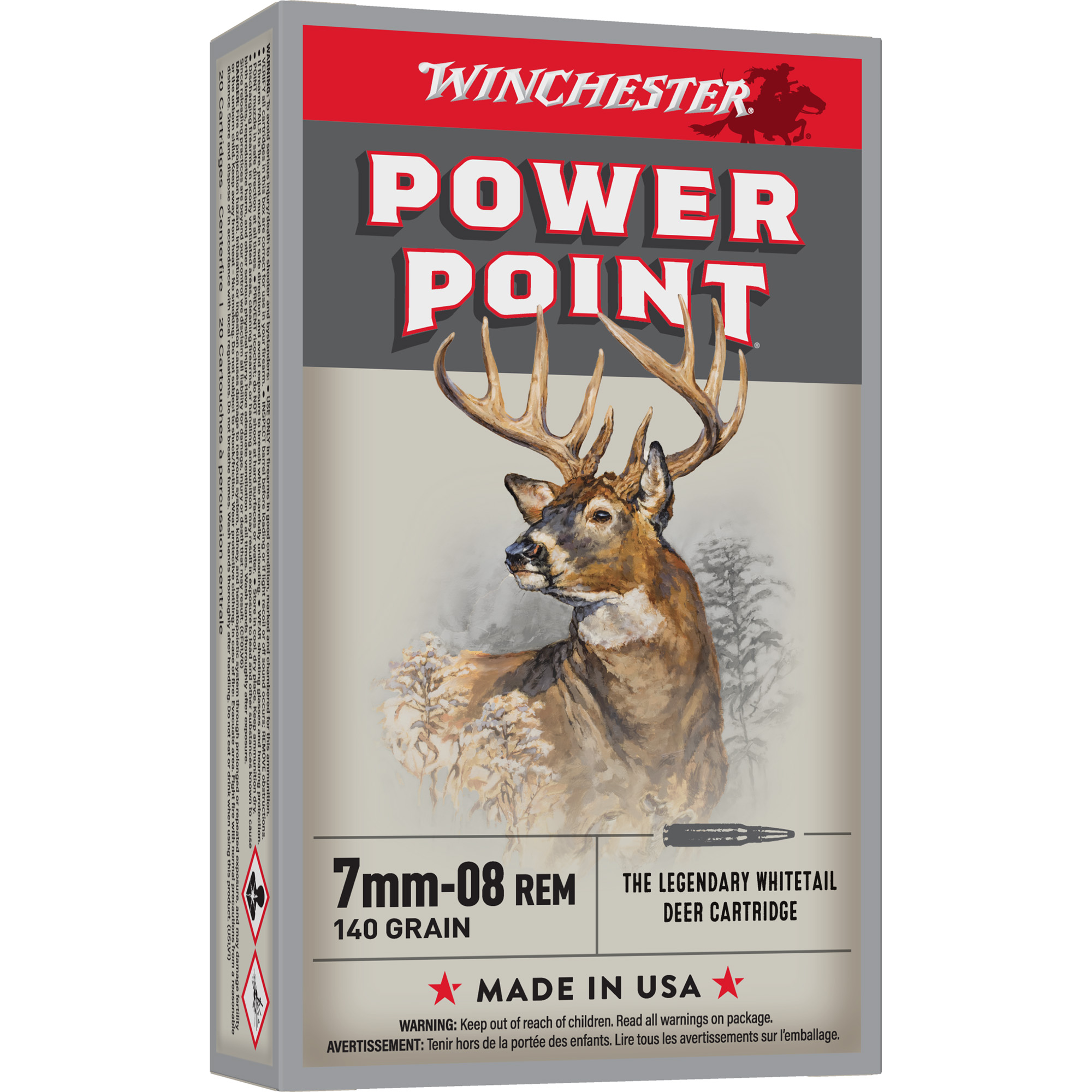 Winchester Sprx Pwr Pnt 7mm-08 140 Grain 20/200 bulk ammo product image